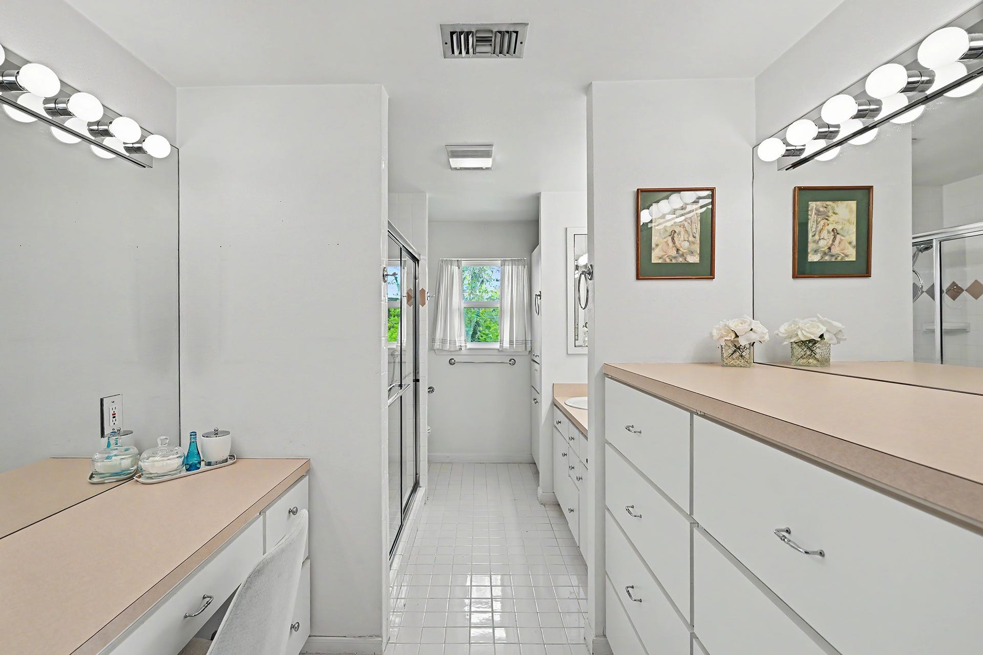 4102 Portsmouth Avenue, Houston, TX 77027 Vanity area and then walk-in shower.