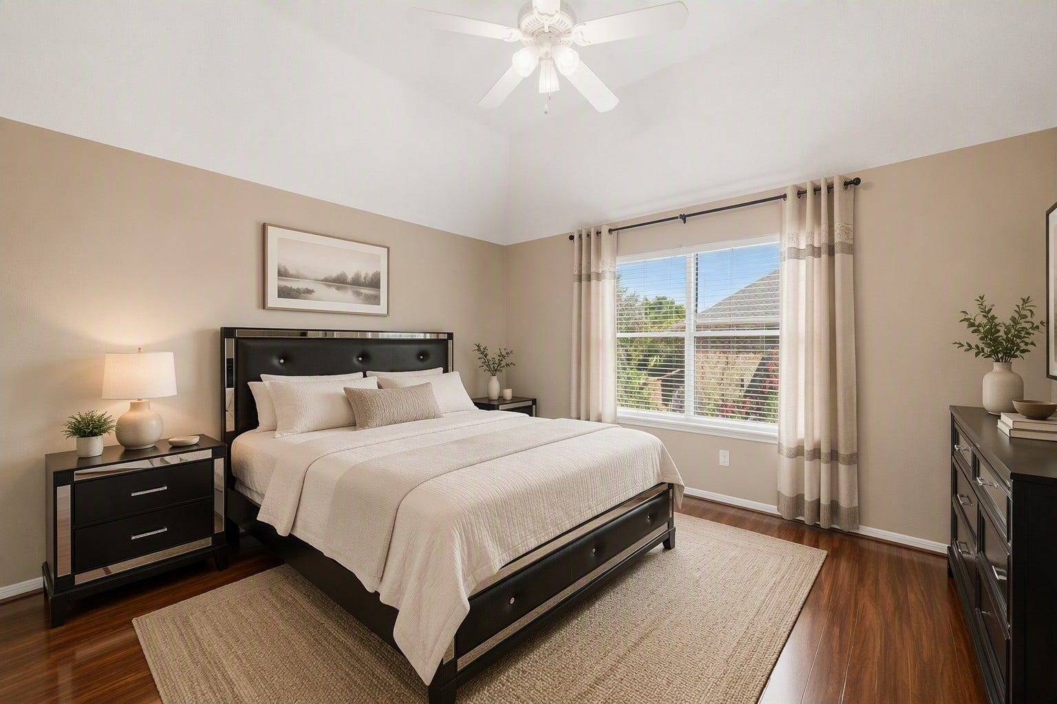 1606 Clearwater Creek Drive, Sugar Land, TX 77478 Guest room upstairs with attached bath. Virtually staged