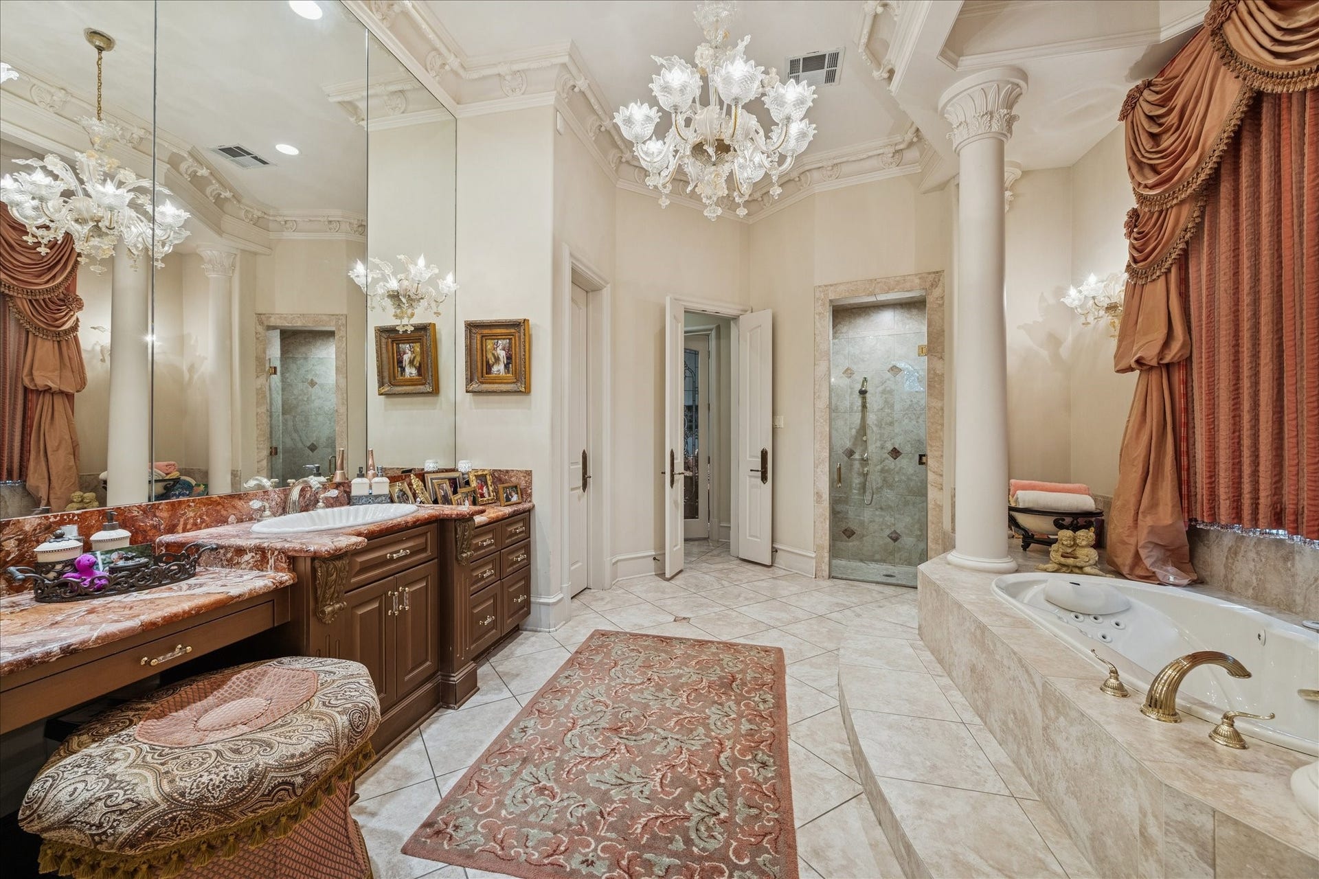 11722 Claywood Street, Houston, TX 77024 Her Master Bath, Jetted Tub and Seperate Shower