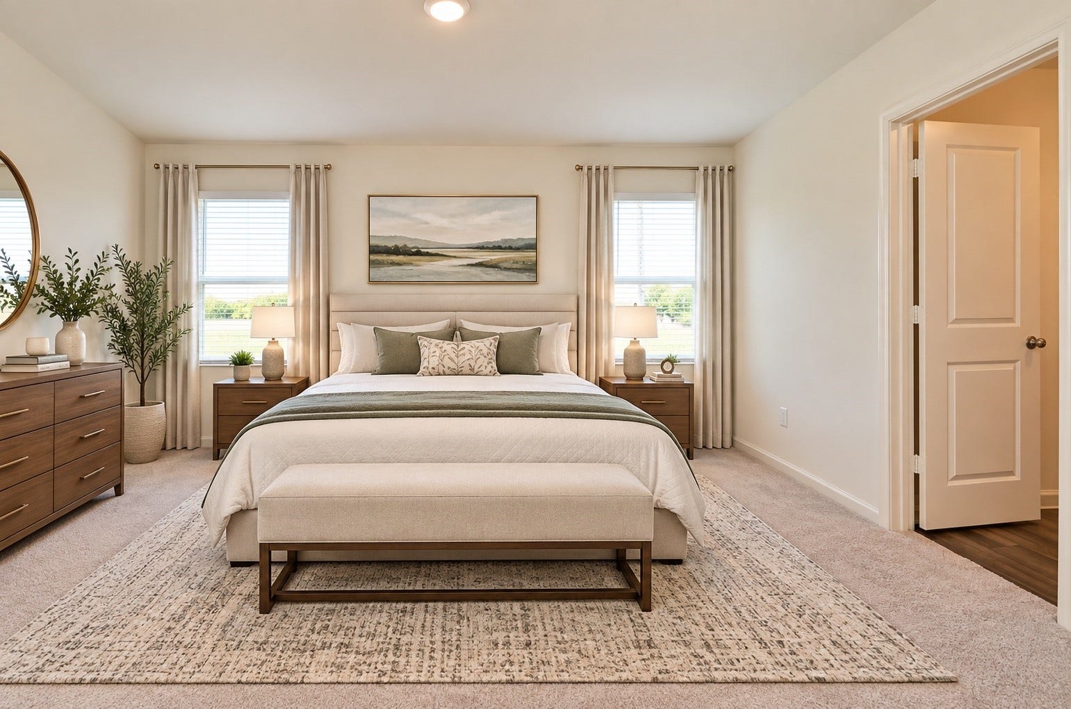 8627 Vacek Crossing Way, Richmond, TX 77469 Primary XL Bedroom Staged Virtually All Three Walls