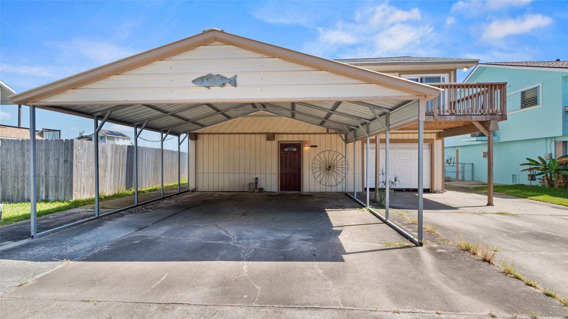 1097 Redfish Street, Bayou Vista, TX 77563 2 car carport