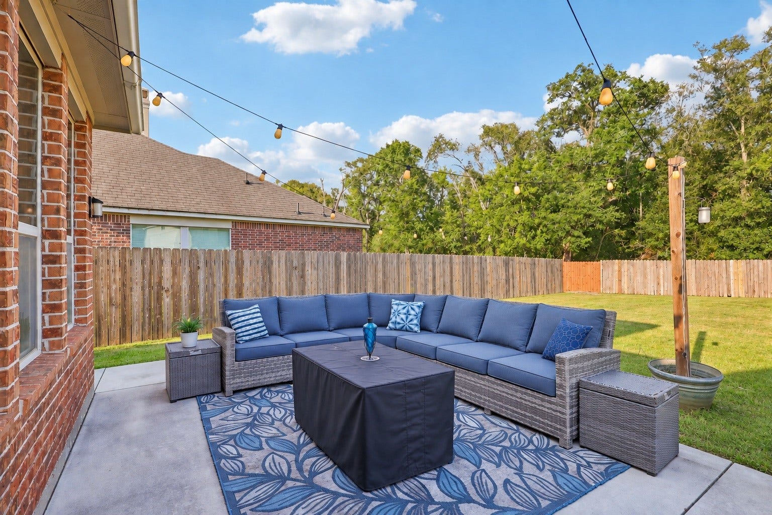 4731 Maple Creek Drive, Fresno, TX 77545 Gather around the fire seating when the season finally turns