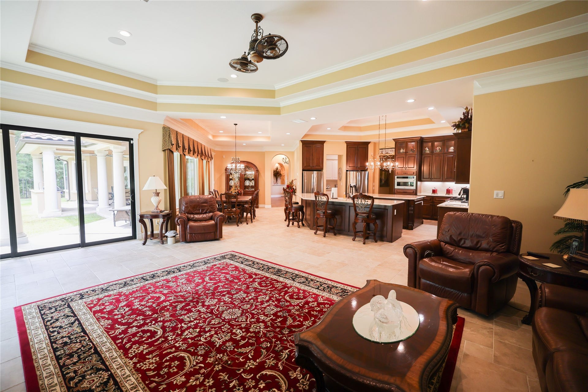 6310 N Lazy Meadow Way, Spring, TX 77386 Family Room to Kitchen