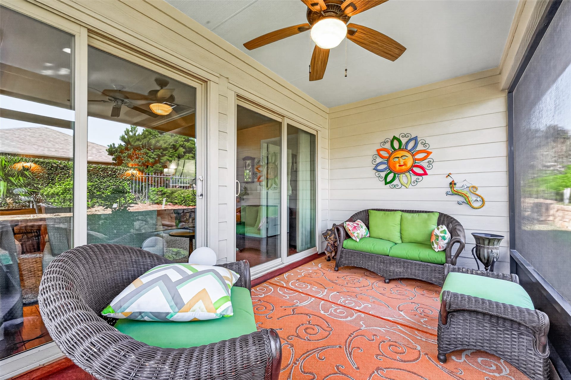 1126 Oleander Way, Richmond, TX 77469 An inviting porch with plenty of room to relax and visit.
