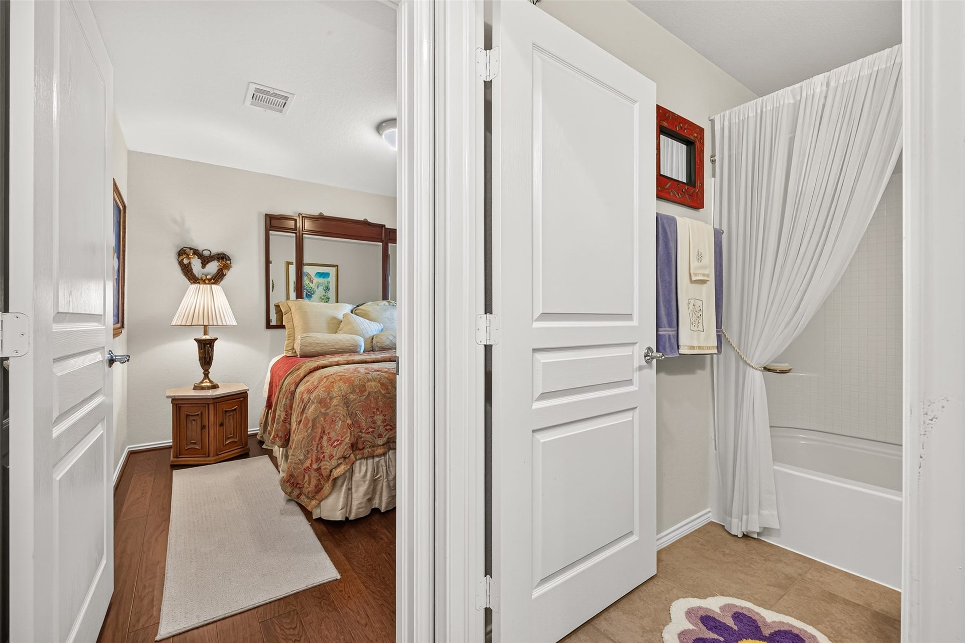 1126 Oleander Way, Richmond, TX 77469 Convenient hallway storage keeps everyday essentials neatly tucked away.