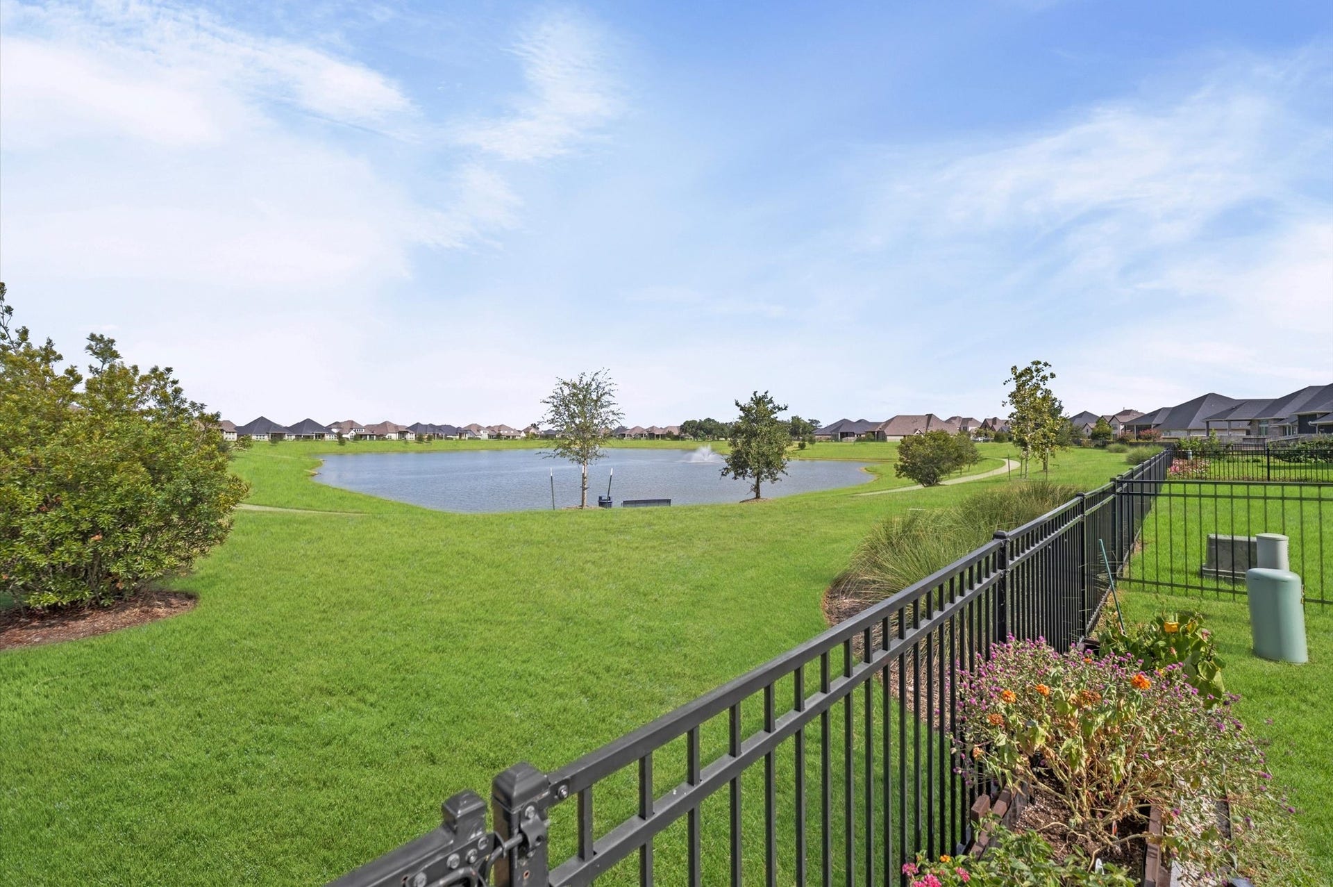 Enjoy lake views from your backyard.