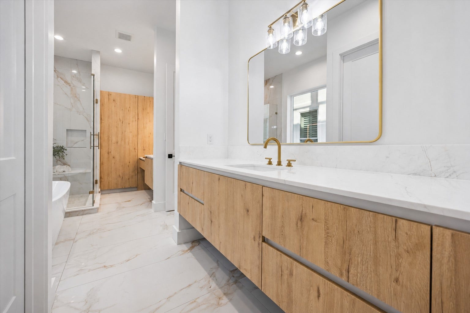 2204 Huldy Street, Houston, TX 77019 A closer up view of the second vanity in the primary bath! Tons of storage plus a private water closet. Large walk-in closet!