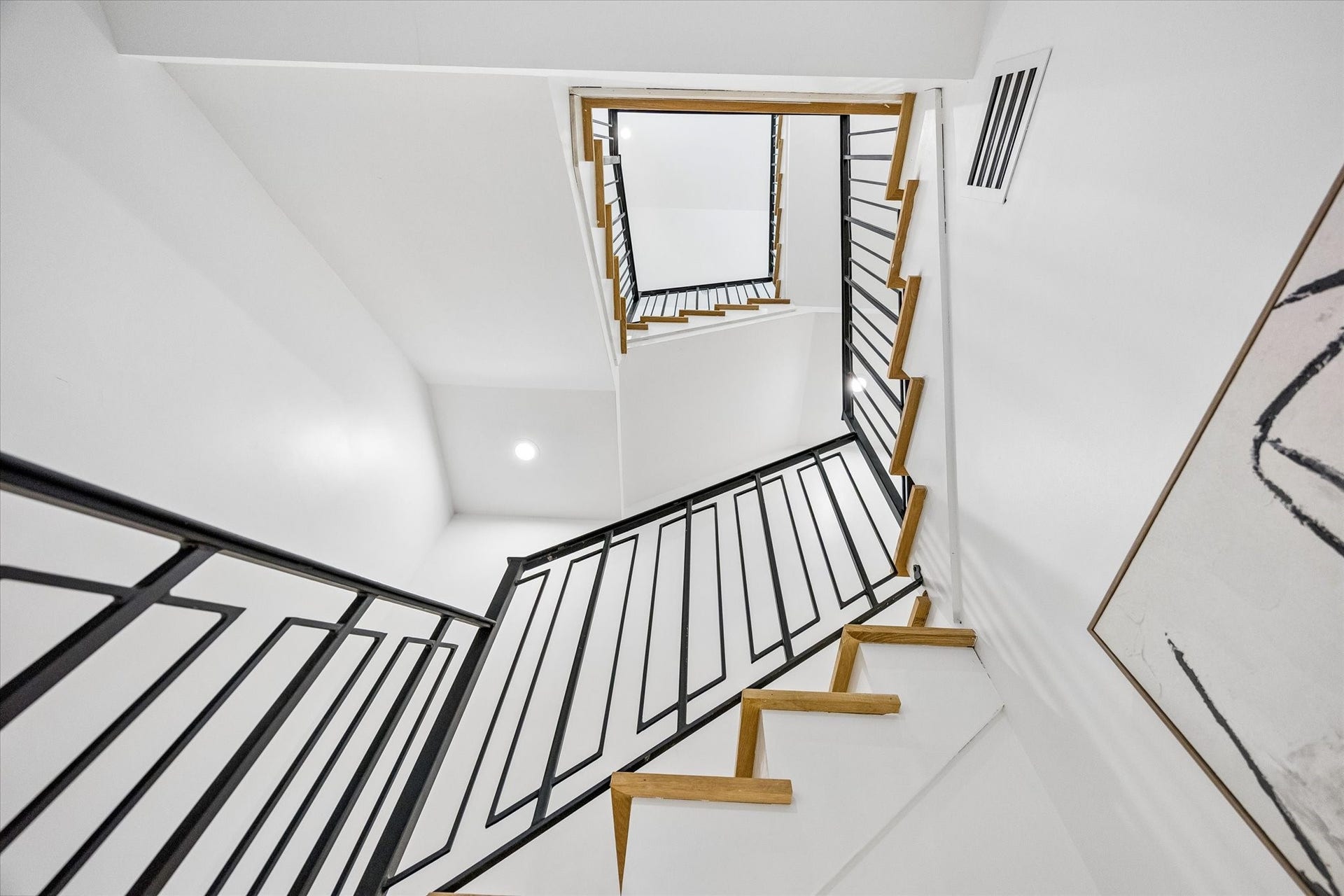 2204 Huldy Street, Houston, TX 77019 A view on the first floor looking up the sleek staircase!