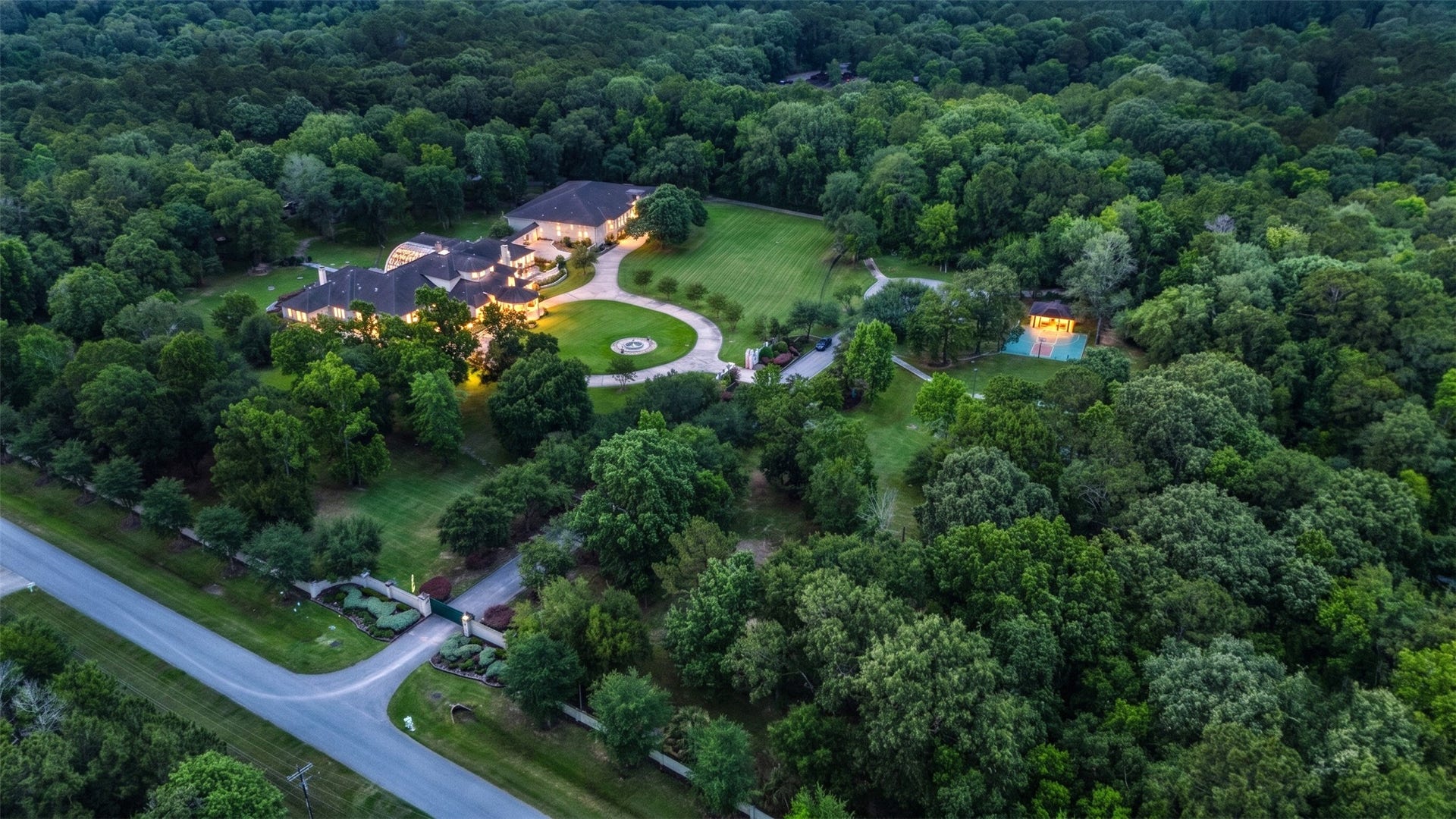 29310 Martelly Way, Huffman, TX 77336 View of securely gated main entrance off Lake Commons Way.
