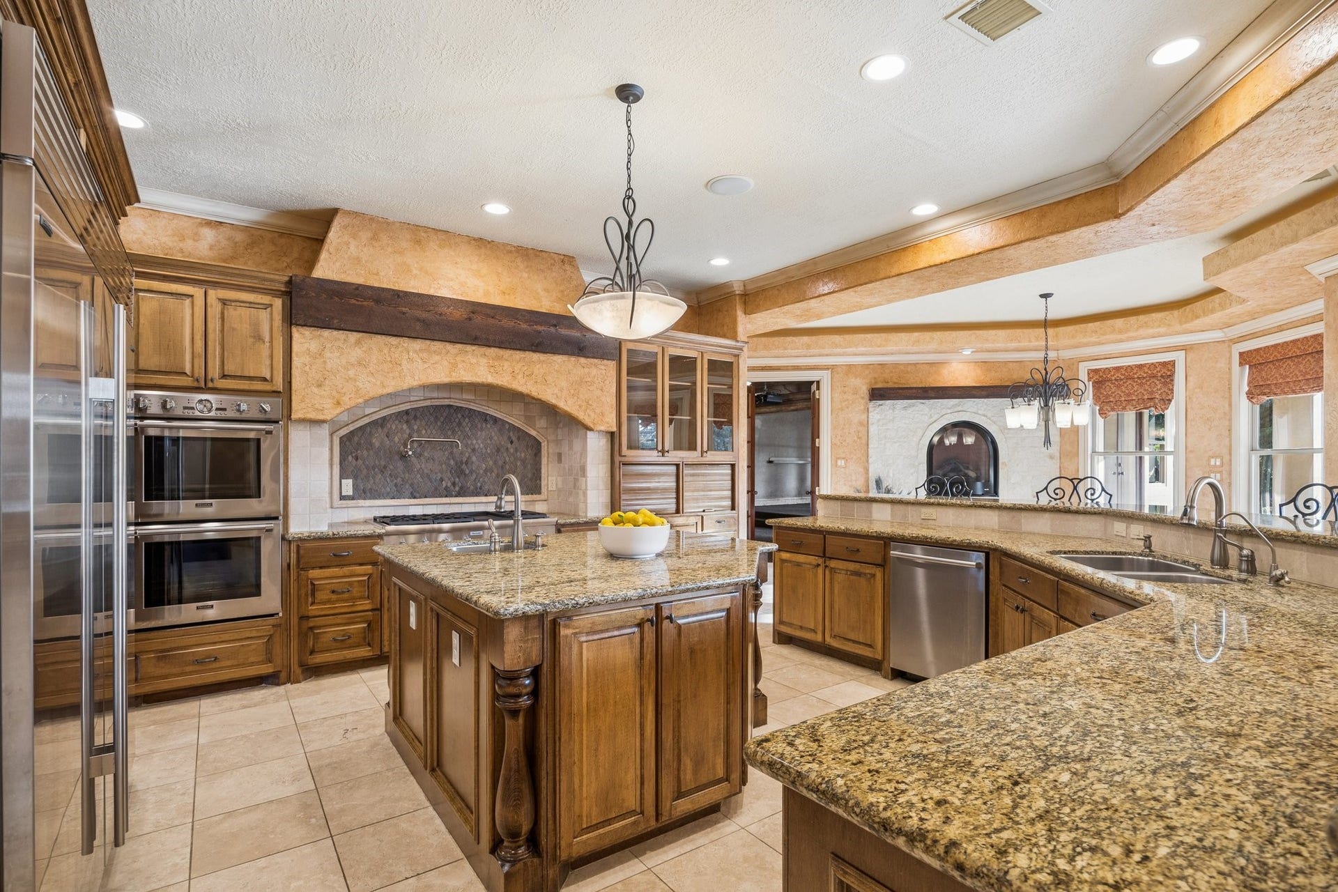 2811 Hinkles Ferry, Richmond, TX 77406 Kitchen is chef's dream. 3 sinks, wine cellar, 2 dishwashers, ice maker