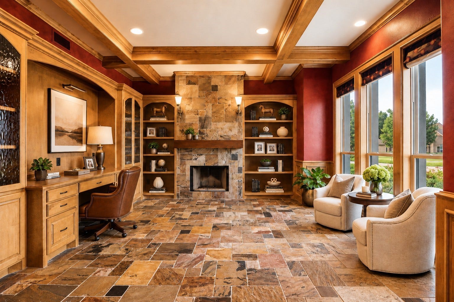 2811 Hinkles Ferry, Richmond, TX 77406 Office with built-ins (virtually staged)