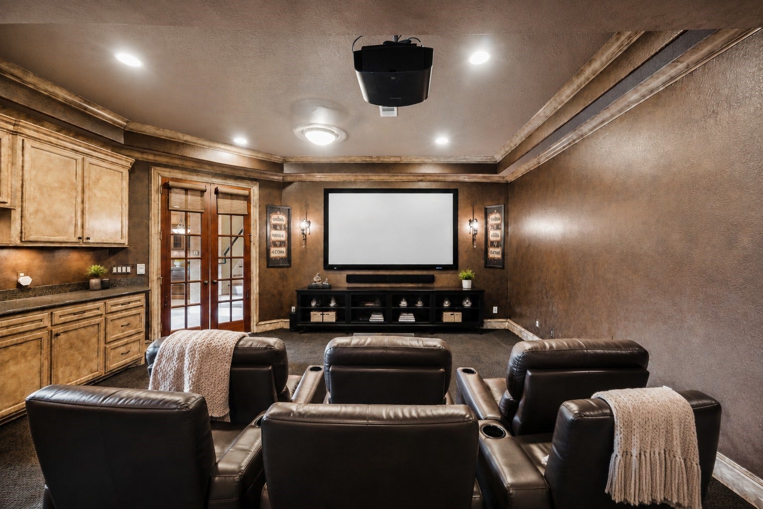 2811 Hinkles Ferry, Richmond, TX 77406 Media room with built in projector (virtually staged)