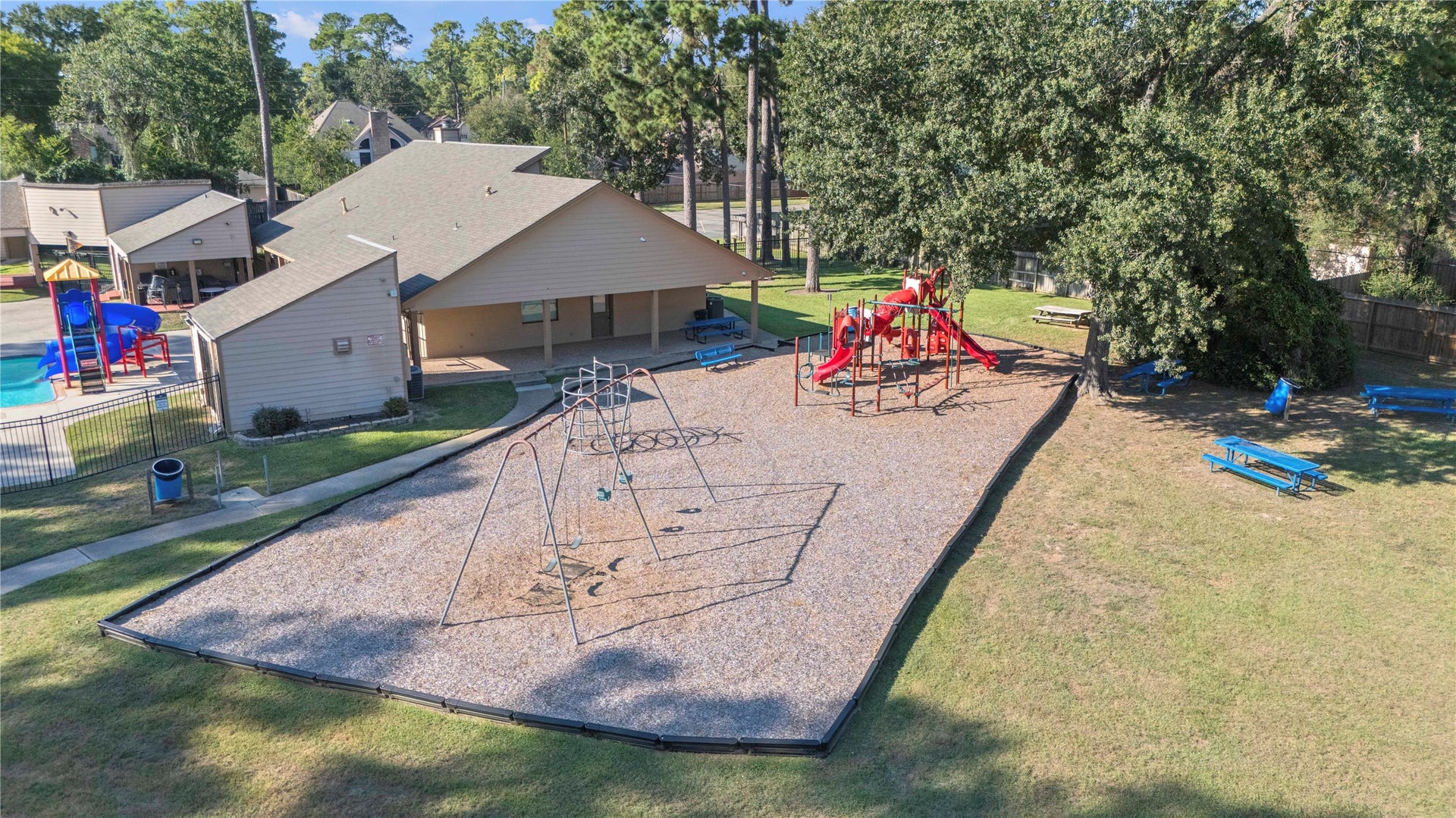 5823 Ashmere Lane, Spring, TX 77379 Little adventures are close to home. The community playground offers swings, slides and plenty of space for outdoor fun, while nearby picnic tables and a covered pavilion provide a comfortable spot to take a break and enjoy the day.
