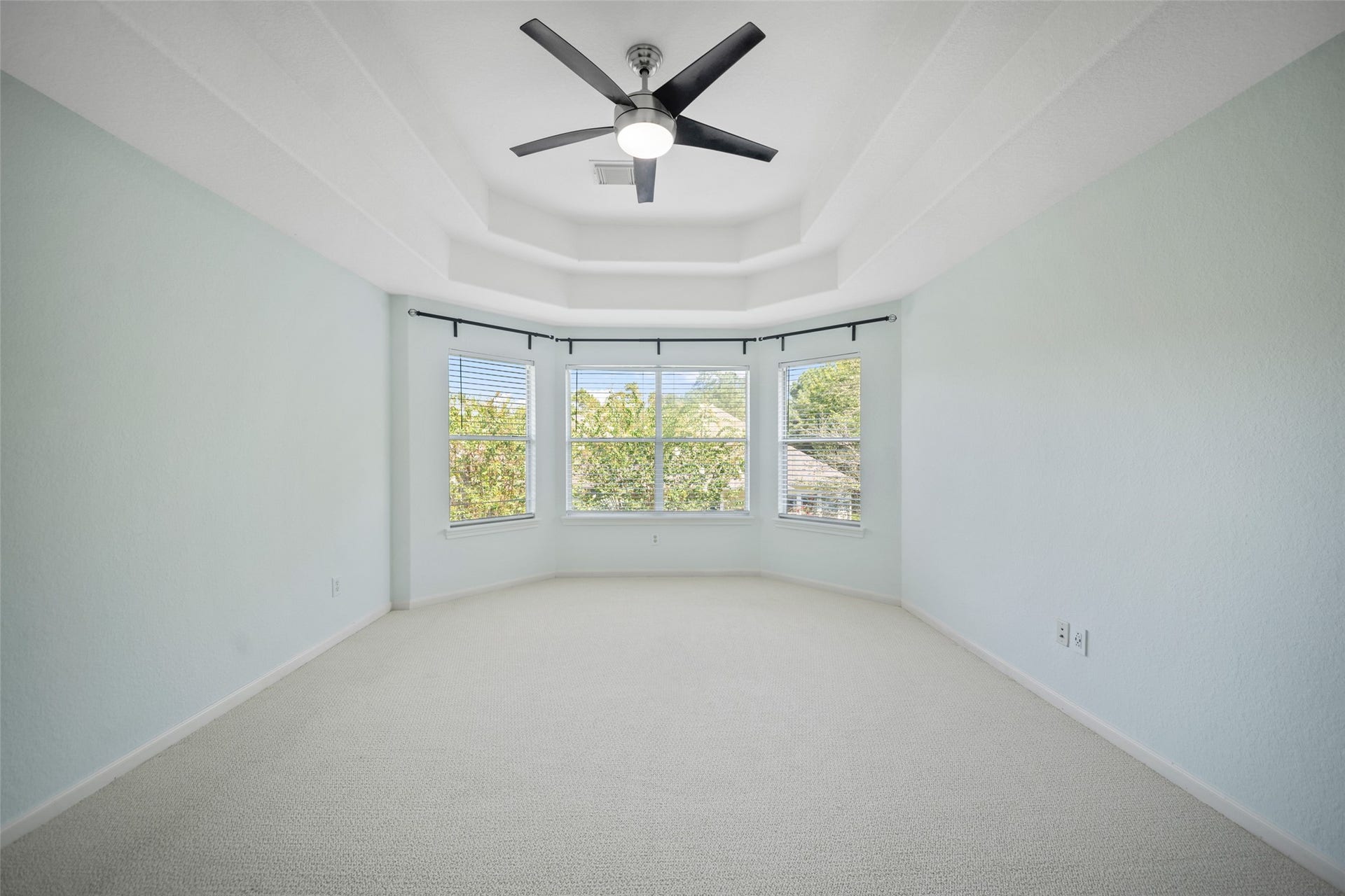 spacious primary bedroom