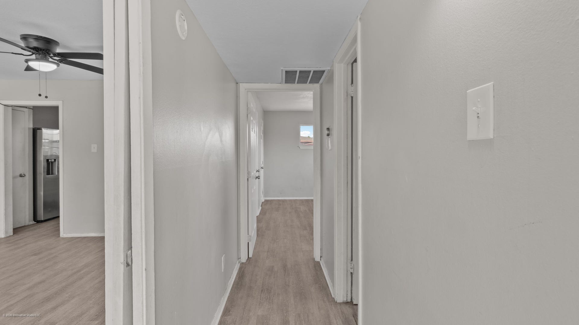 8001 South Loop E, #116, Houston, TX 77012 Hallway with Pocket Door