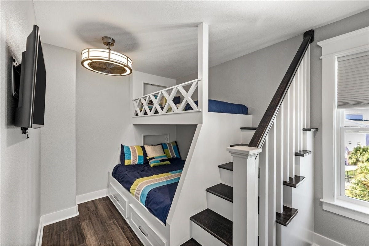 3728 Sabrina, Galveston, TX 77554 4th bedroom bunk nook. Kids love this!