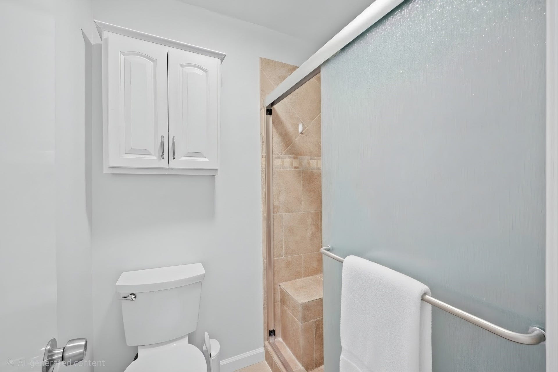 6114 Rollingbrook Drive, Houston, TX 77096 The Primary shower wraps around with tile and offers a nice sized sit down bench.