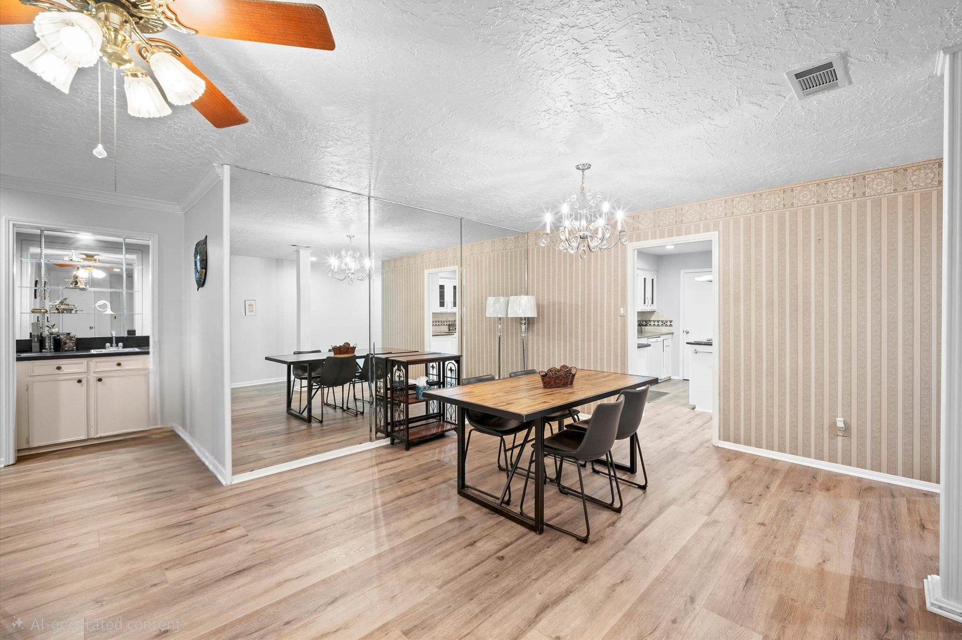 6114 Rollingbrook Drive, Houston, TX 77096 The Dining Area (17 x 12) opens perfectly to the 21 x 16 Living Room. The kitchen entrance is through the passageway on the right. Be sure to view the floorplan in the pictures.