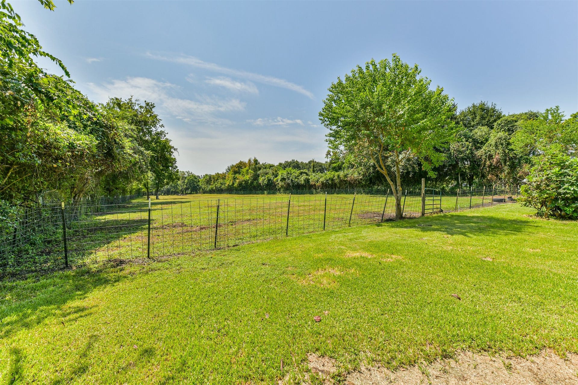 9311 Masters Road, Manvel, TX 77578 Expansive, lush backyard with open green space, perfect for relaxation and outdoor activities.
