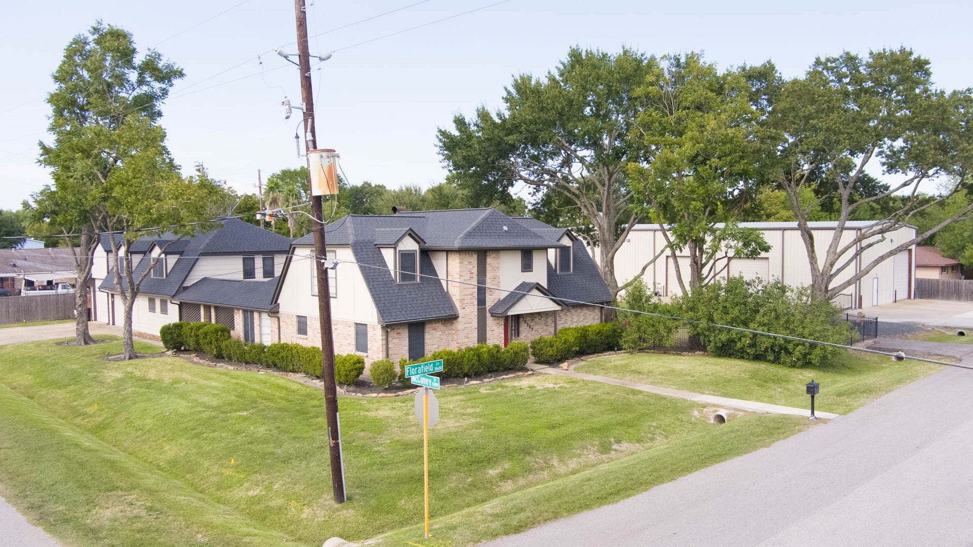 Corner view of the property