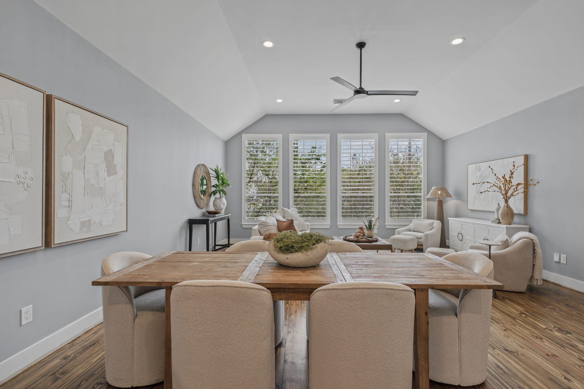 1517 Blair Street, Houston, TX 77008 The dining area is ideally positioned between the living room and kitchen