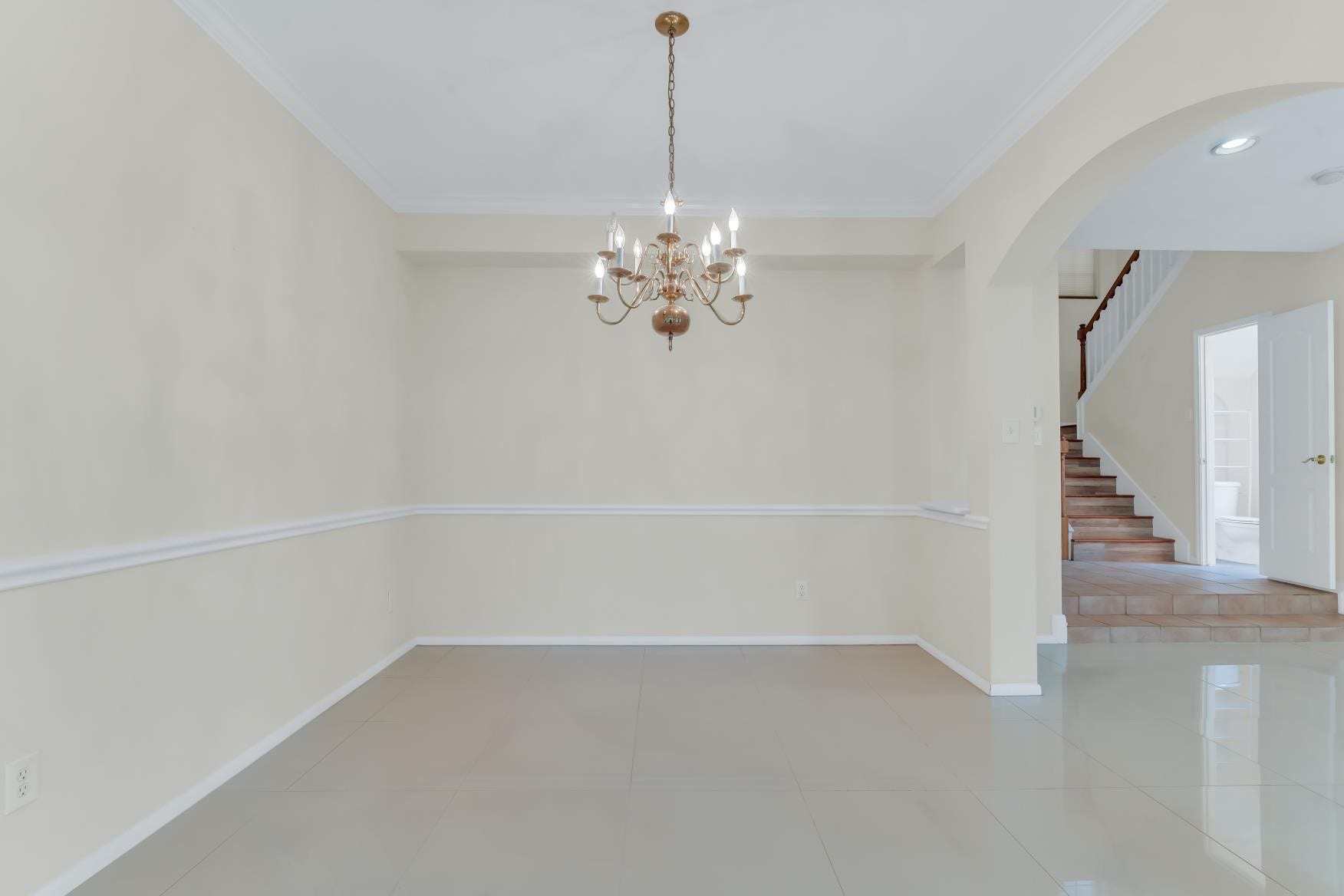 Dining room open to living area