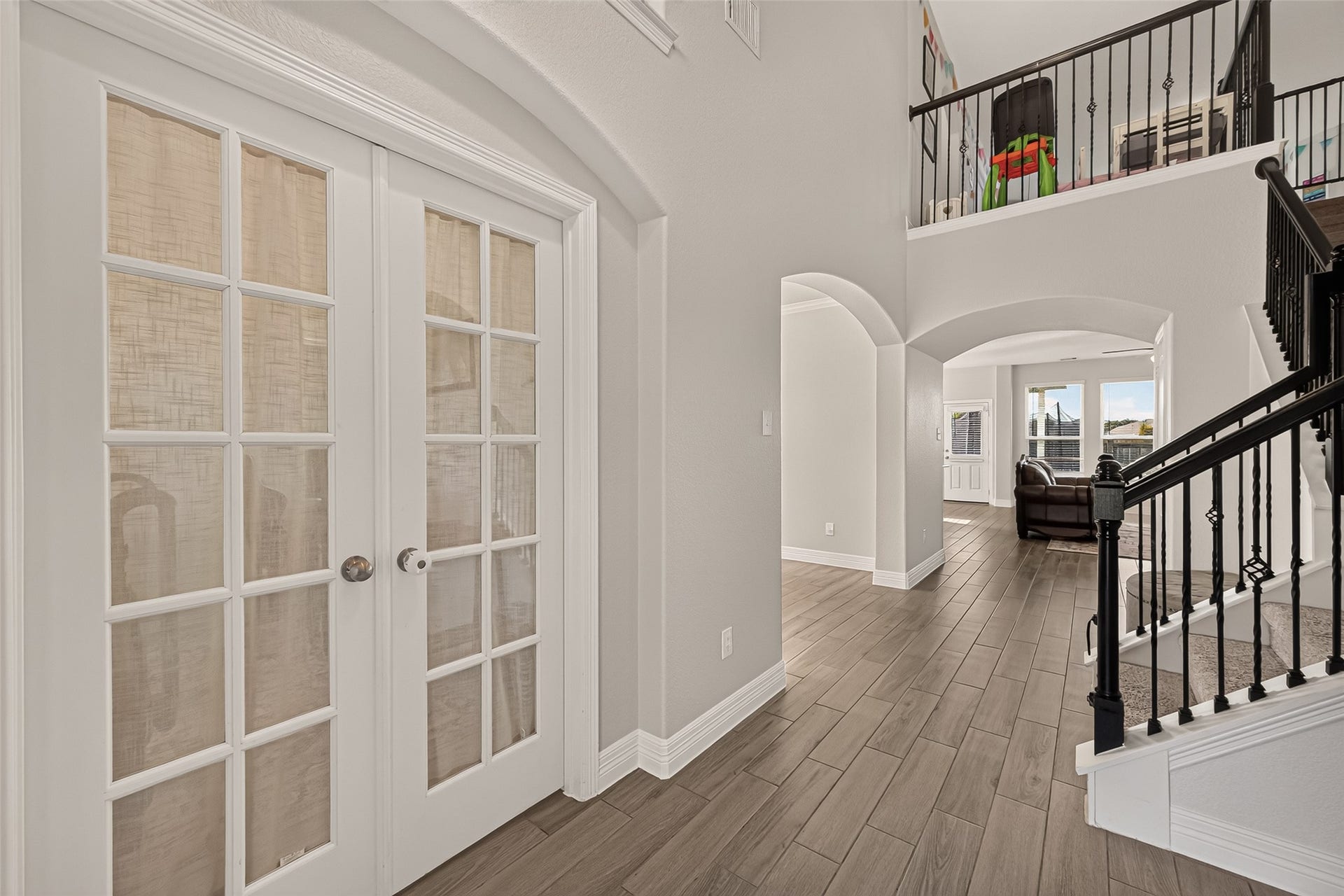 3603 Gentle Meadow Drive, Richmond, TX 77406 Private study with French door, iron spindle stairs and FRESH interior paint !!
