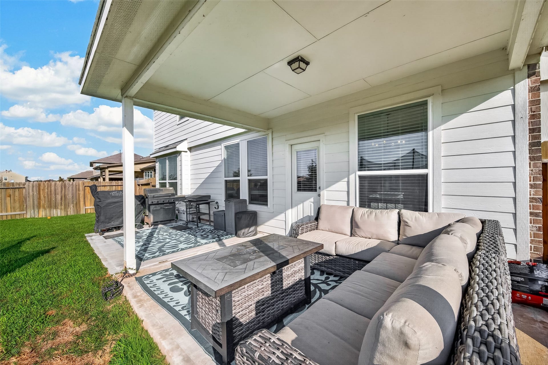 3603 Gentle Meadow Drive, Richmond, TX 77406 Covered patio and extended pad