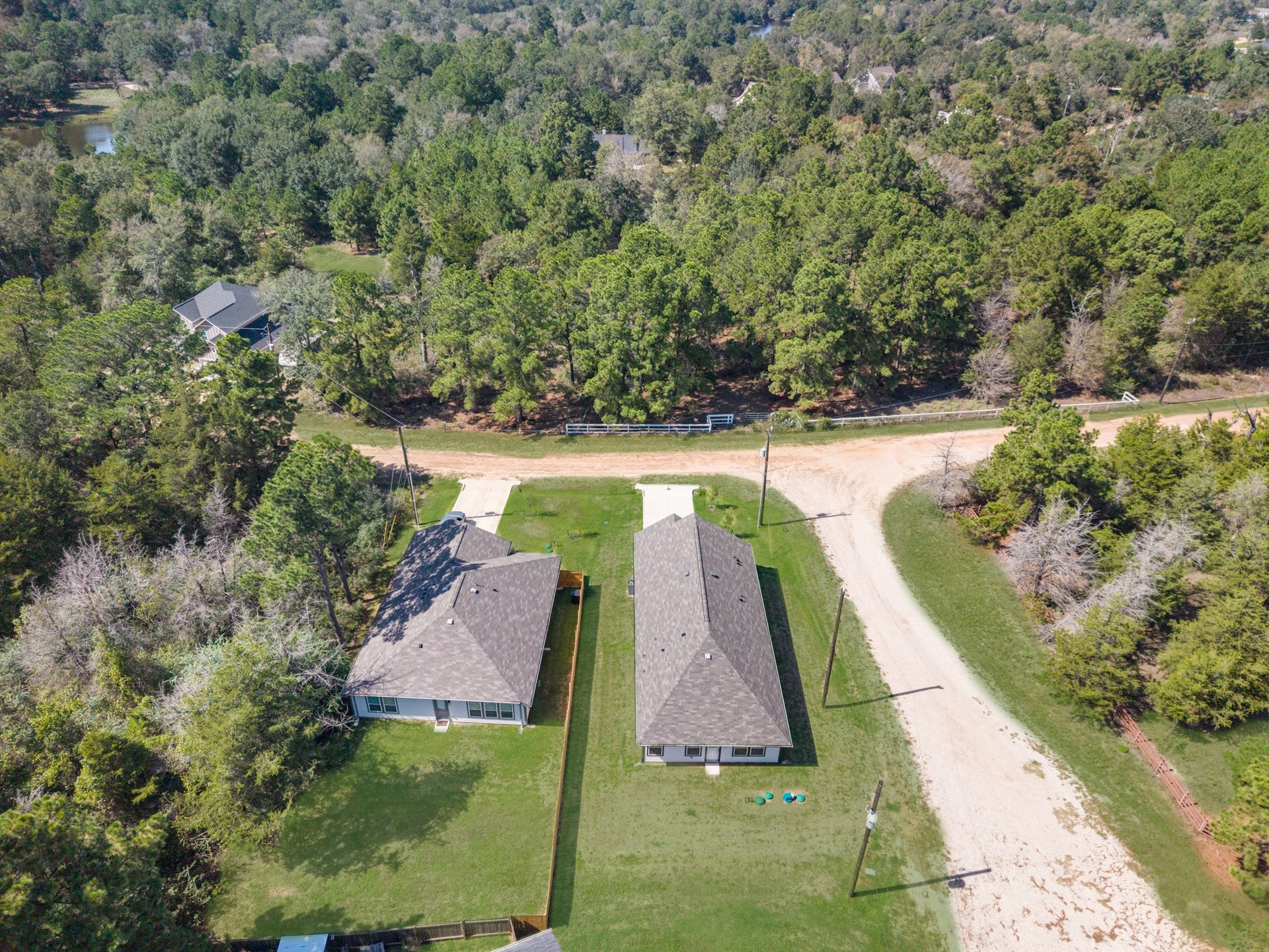 26439 Lakeshore Drive, Hempstead, TX 77445 Aerial view from the back of the property.