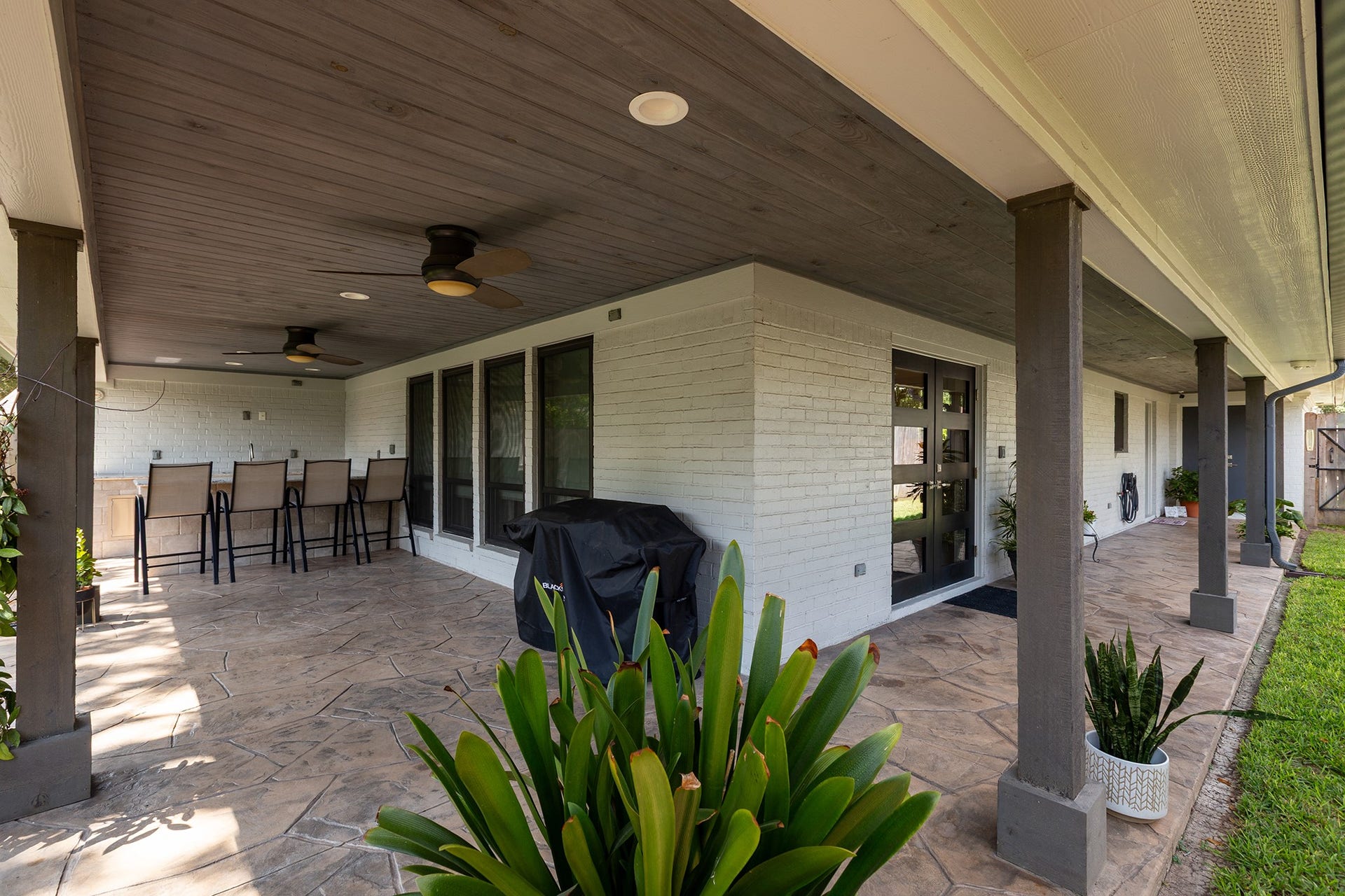 906 Eva Drive, Katy, TX 77493 View of the back wrap around porch