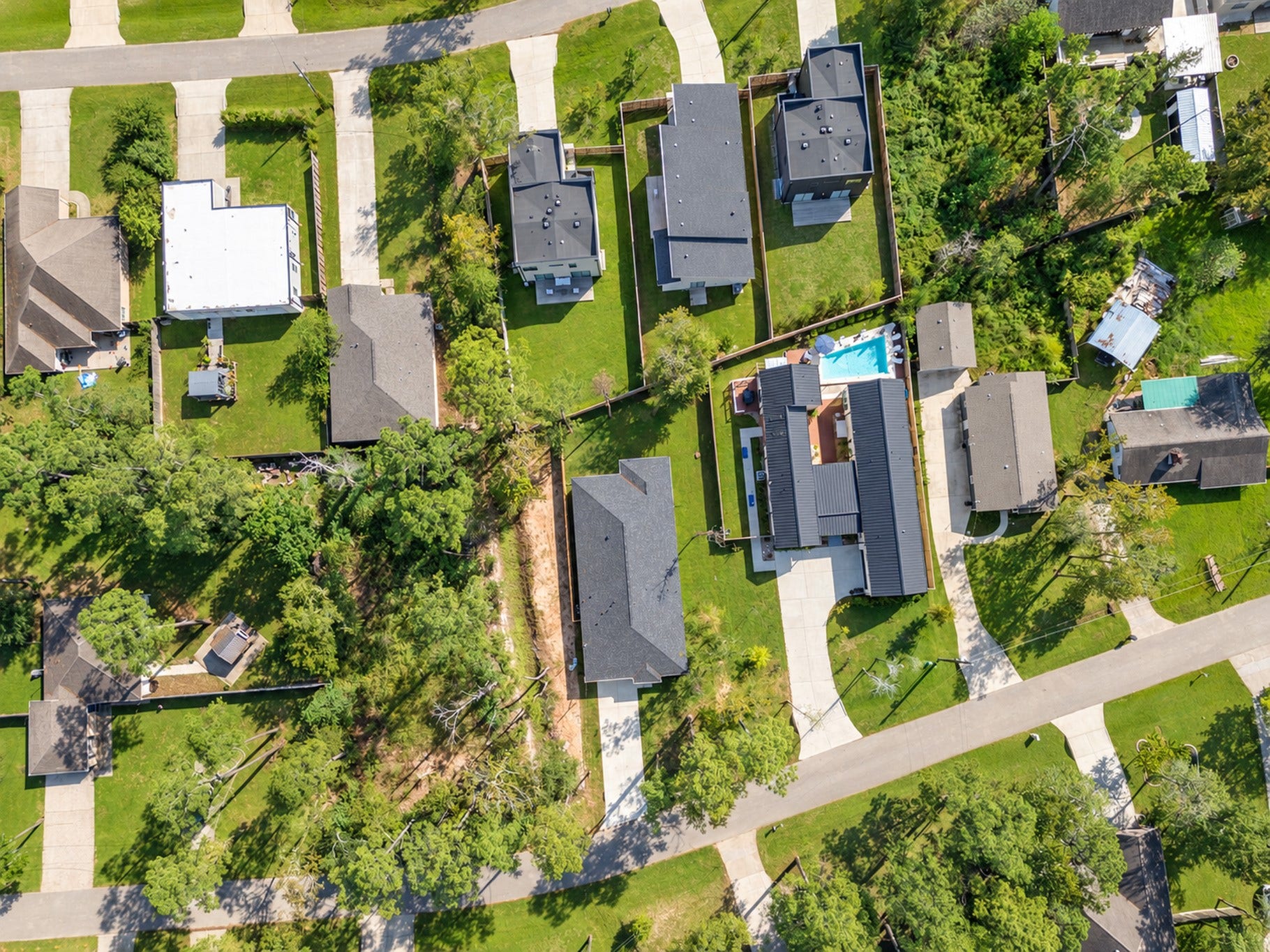 Overhead Aerial View of the Property