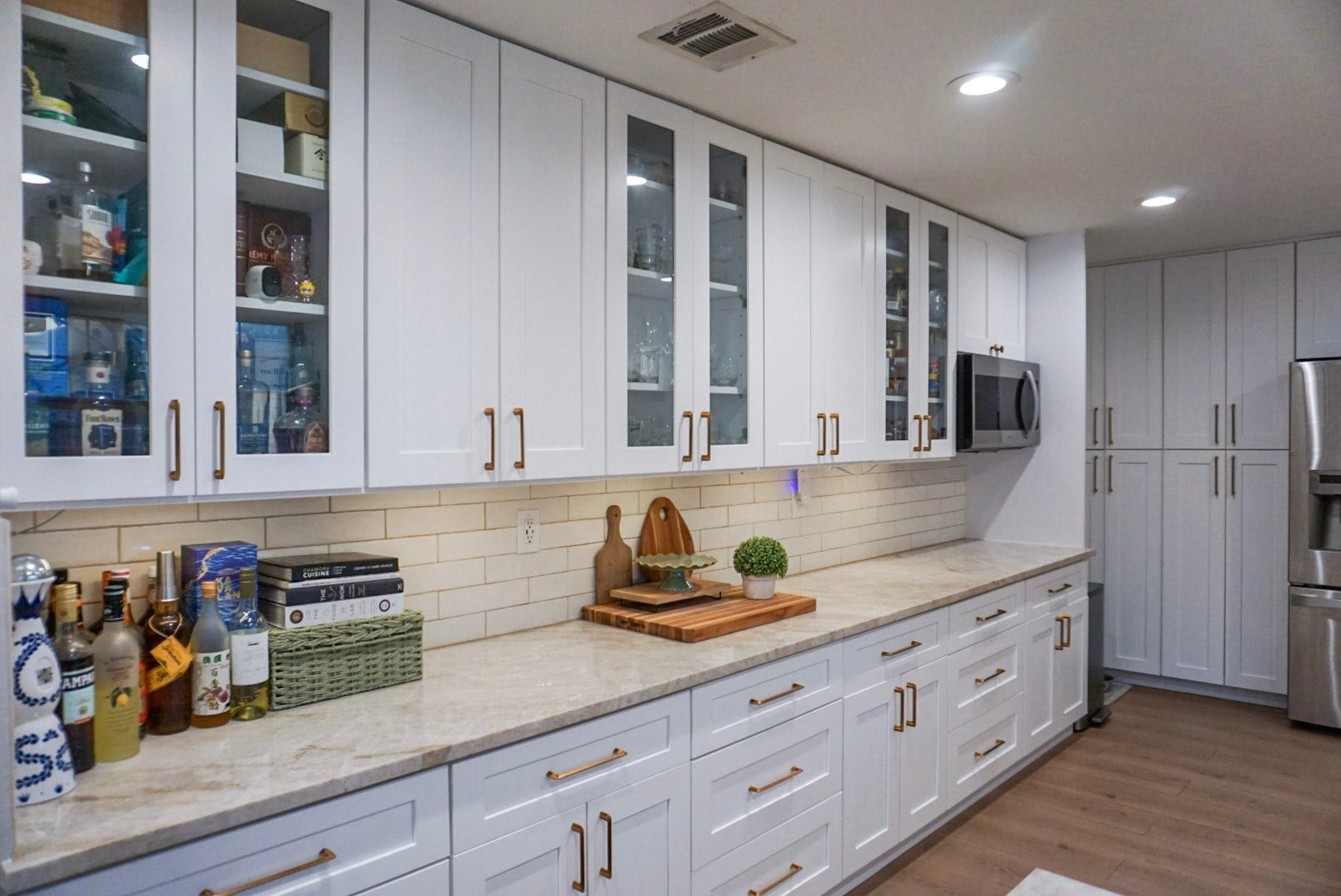 16910 Poplar Hill Street, Houston, TX 77095 Another angle of kitchen showing beautiful designed cabinetry, spacious counters
