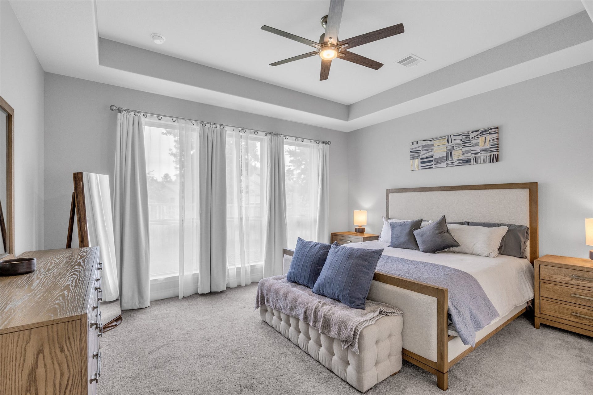 Primary Bedroom with trayed ceilings