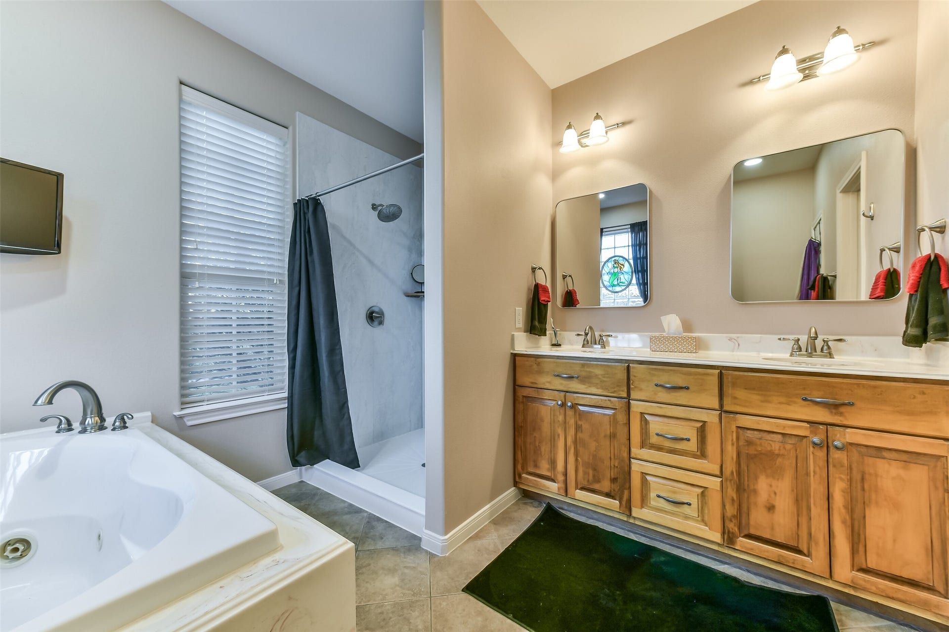 7703 Blimp Base Road, Hitchcock, TX 77563 Primary bathroom. Oversized shower