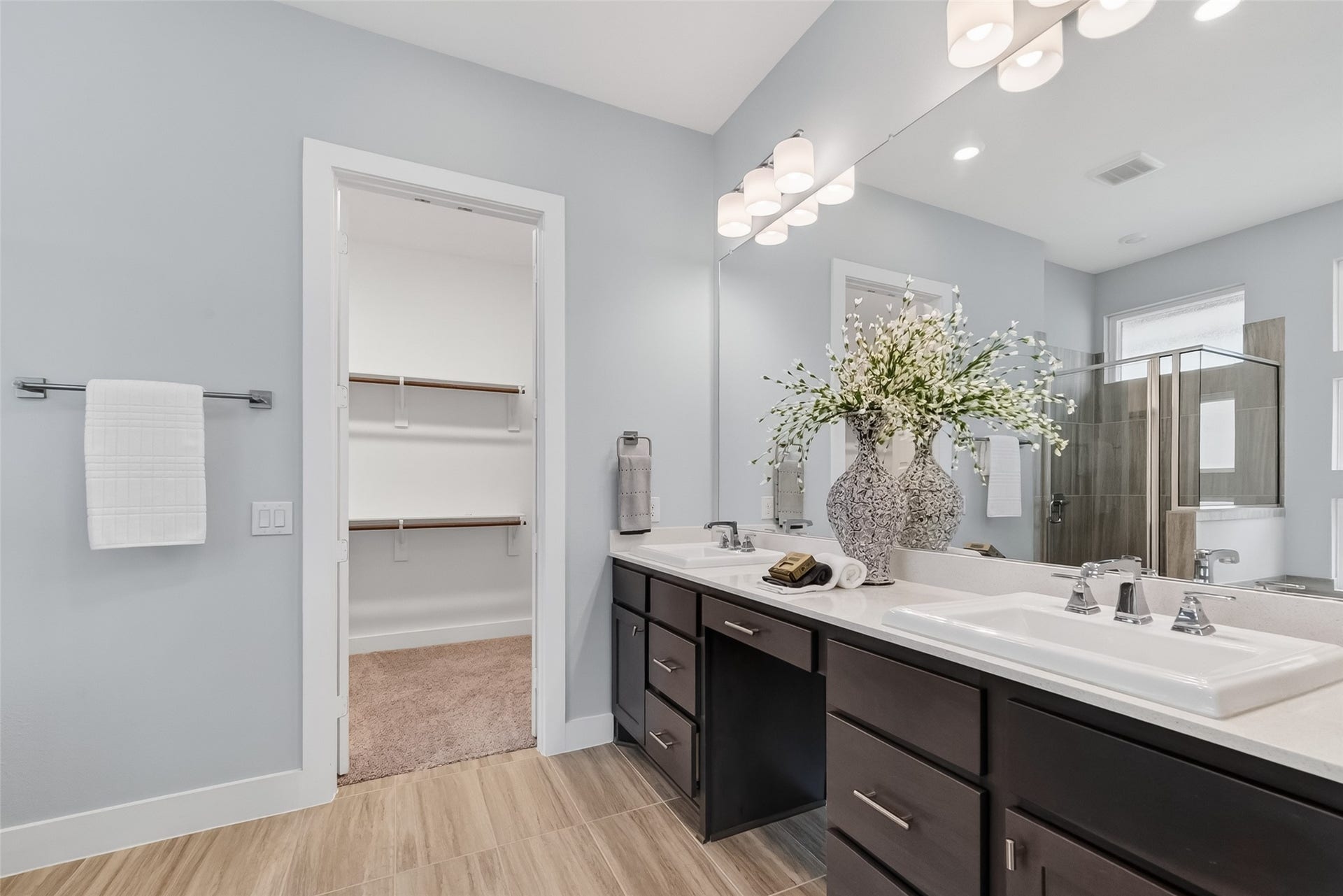 3415 Mckinney Ridge Drive, Houston, TX 77059 Gorgeous primary bathroom and huge closet.