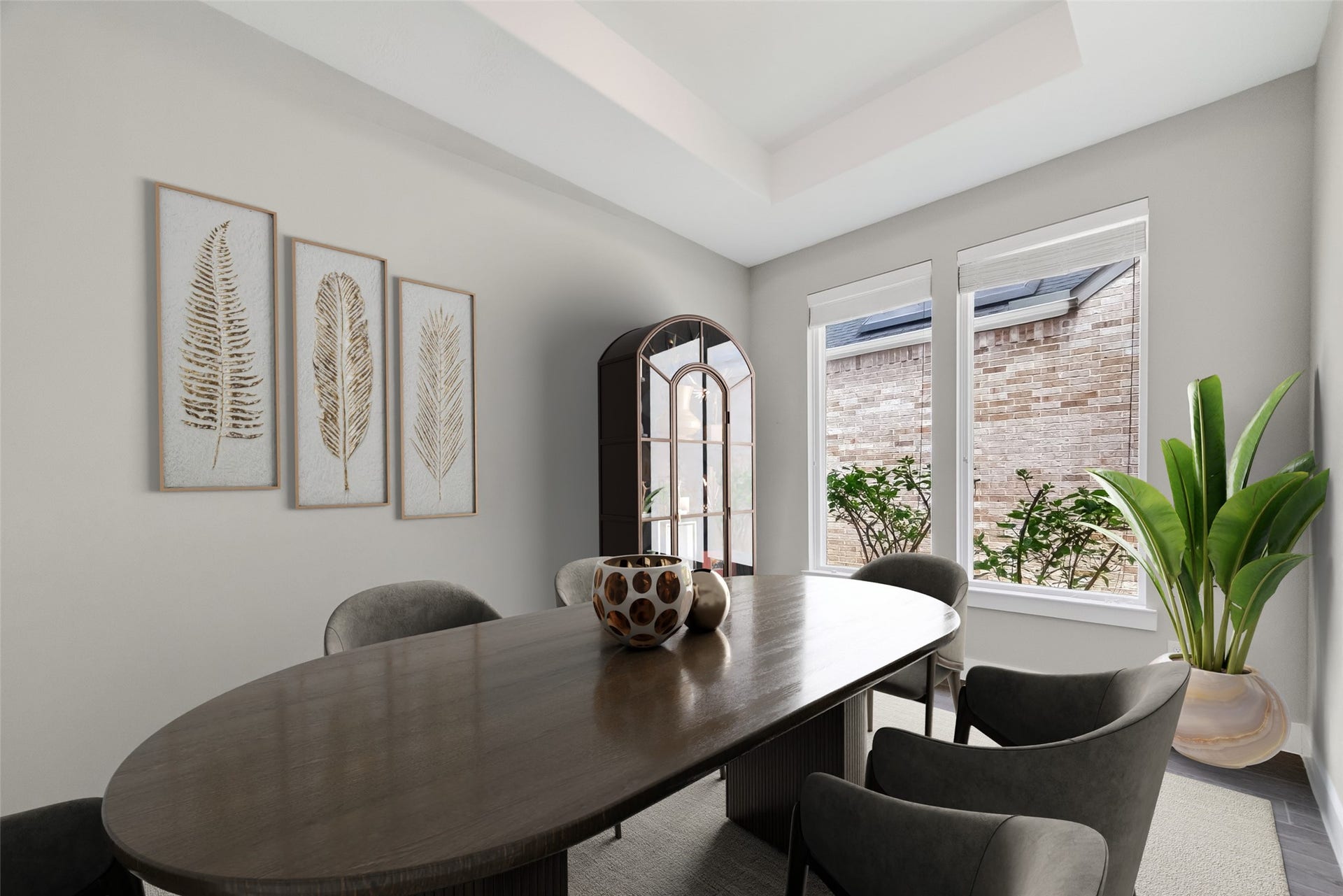 3415 Mckinney Ridge Drive, Houston, TX 77059 Dining room/study virtually staged.