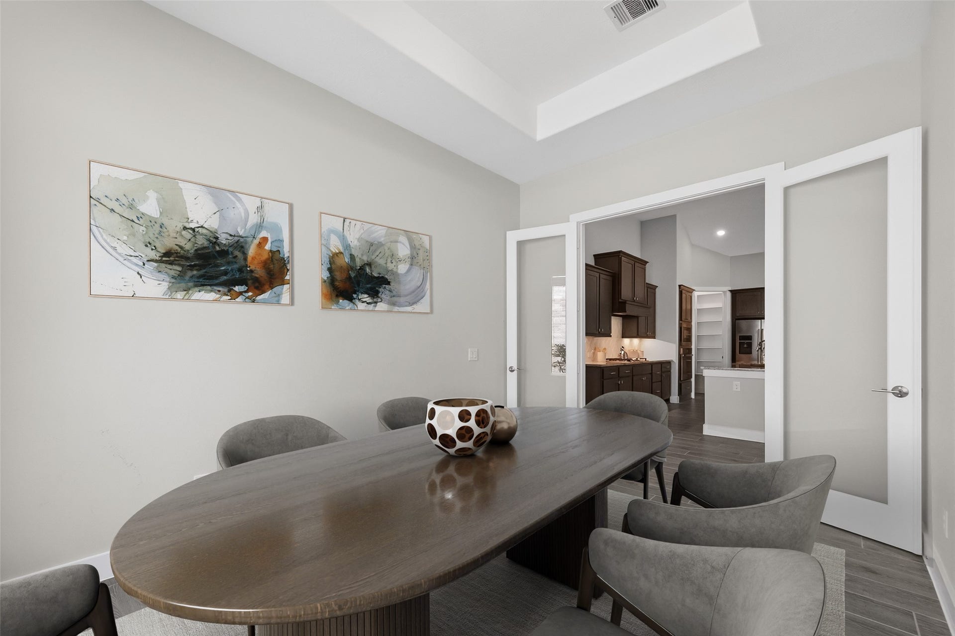 3415 Mckinney Ridge Drive, Houston, TX 77059 Virtually staged as a formal dining room.