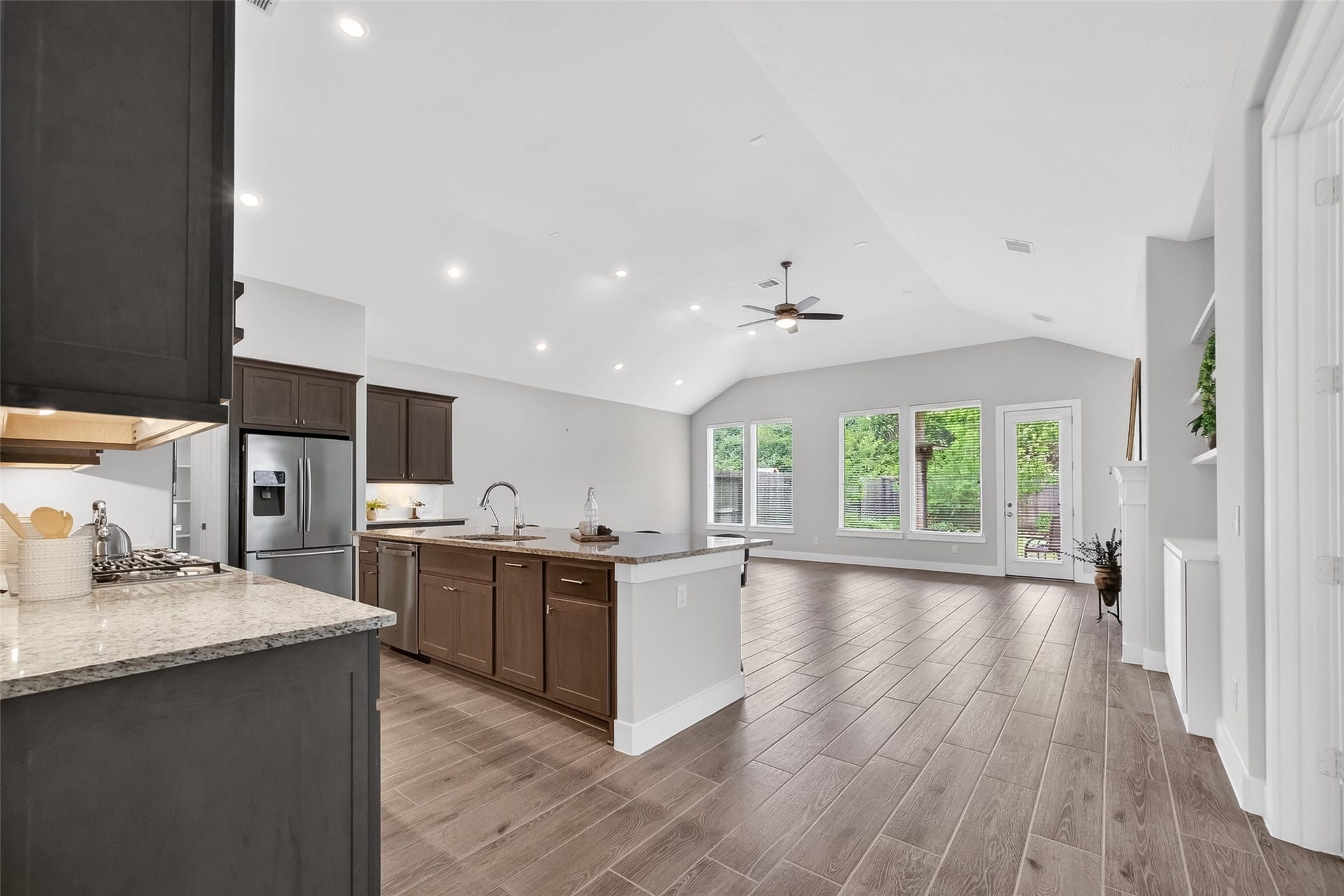 3415 Mckinney Ridge Drive, Houston, TX 77059 The open-concept plan is perfect for entertaining friends and family.