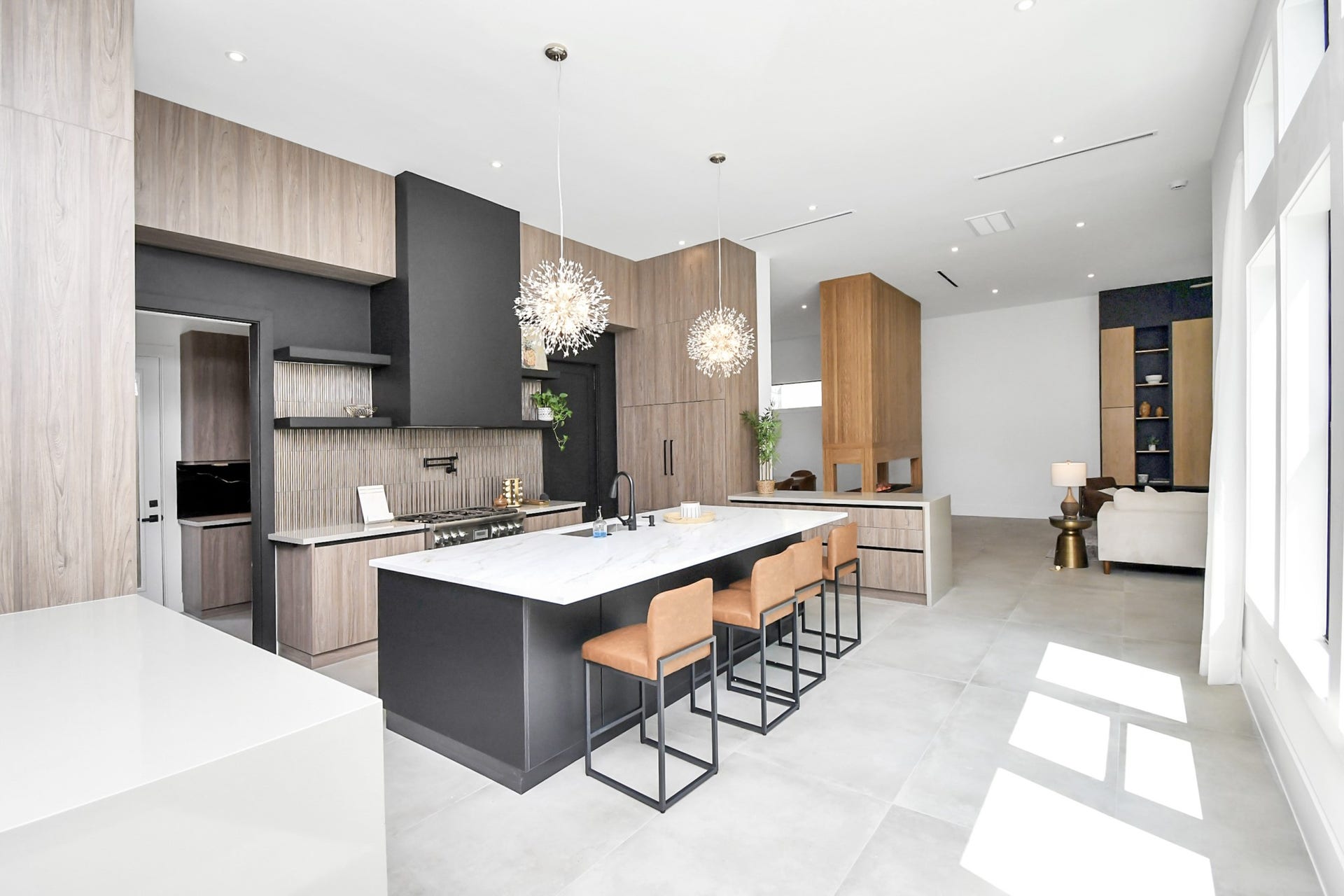 5414 John Dreaper Drive, Houston, TX 77056 Gourmet open chef kitchen with multiple islands and a second kitchen behind it!