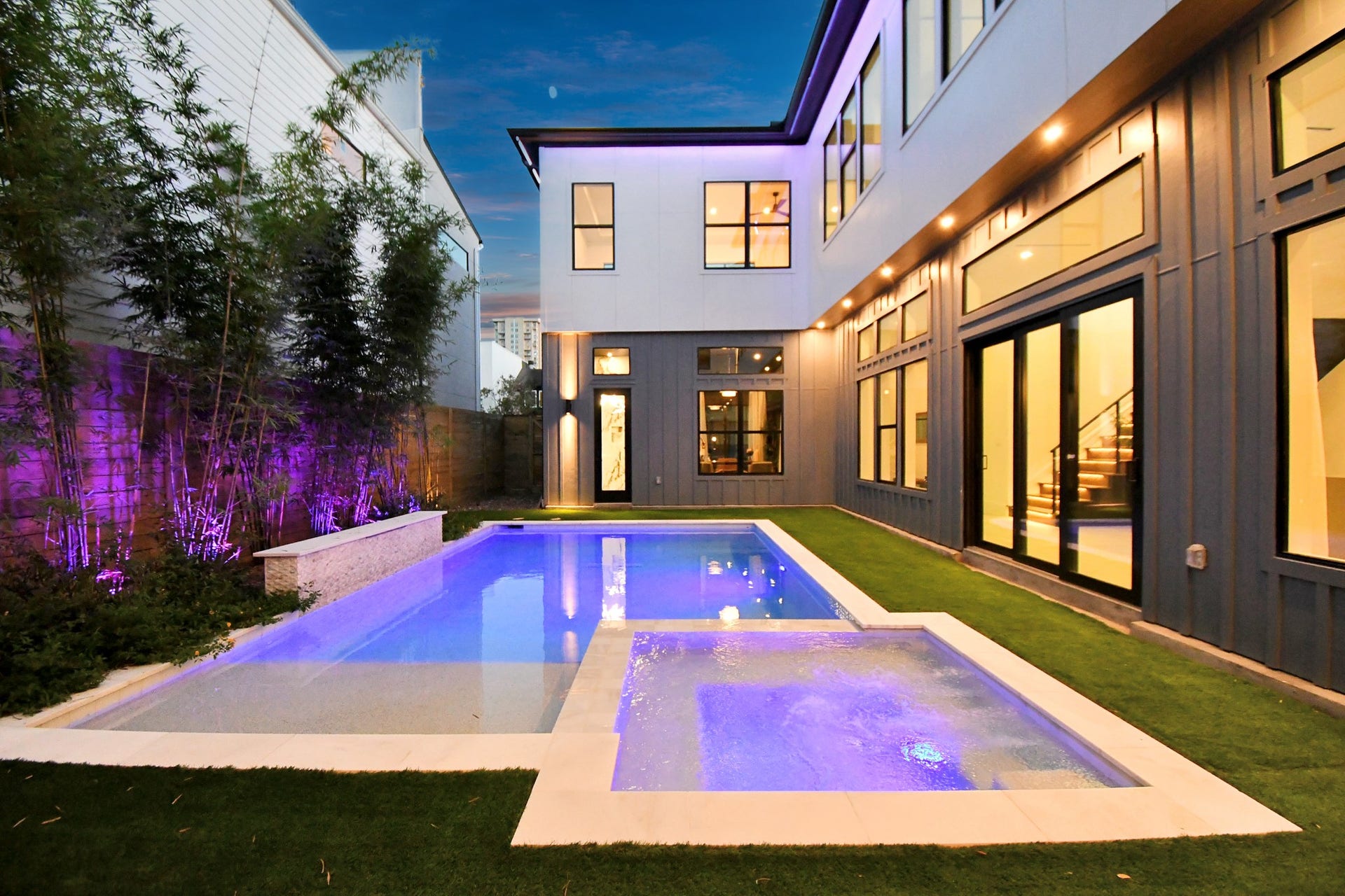 5414 John Dreaper Drive, Houston, TX 77056 Heated pool and spa, creating an exceptional environment for relaxation and gatherings.