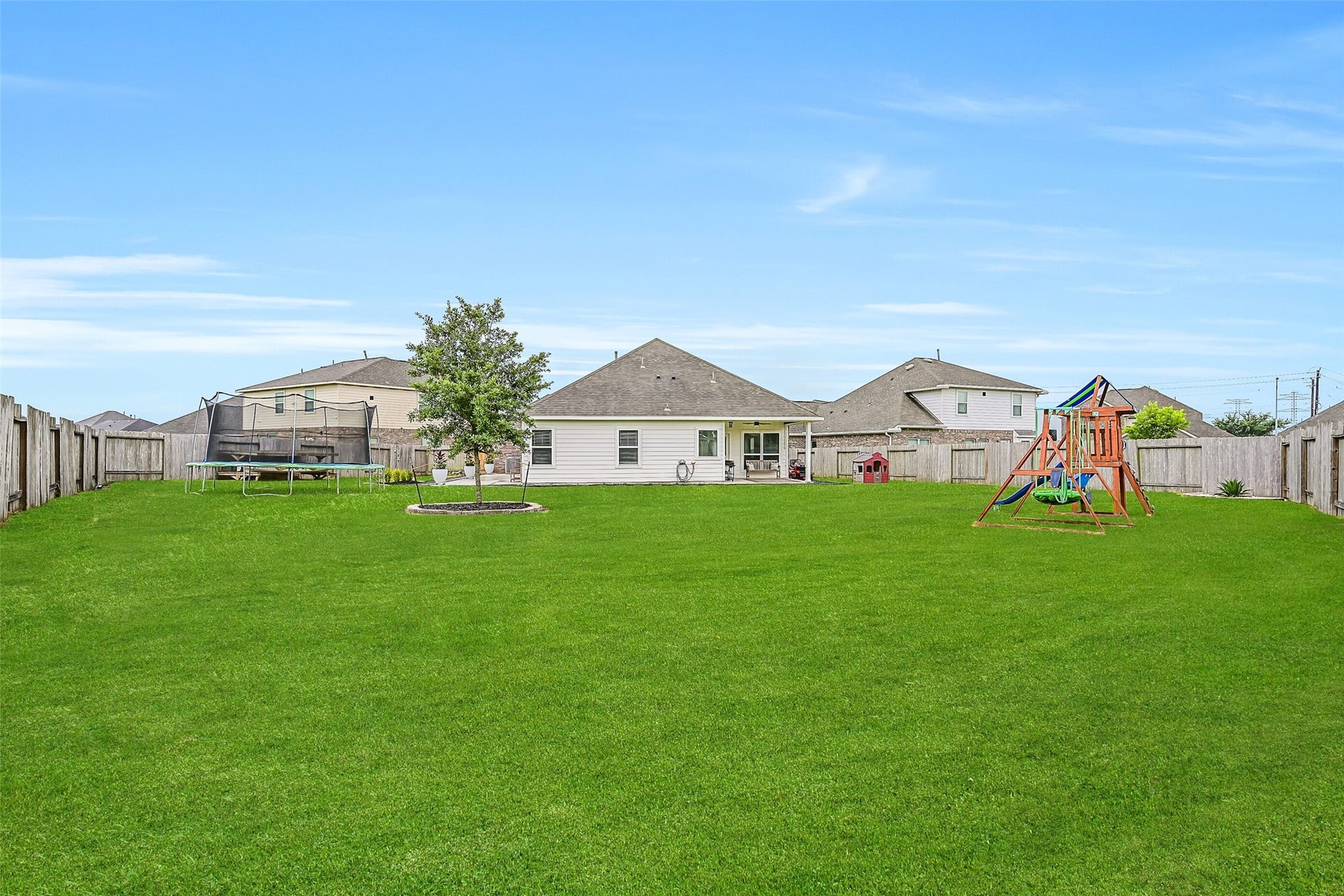 Set on an impressive 15,000+ square foot cul-de-sac lot, this backyard offers exceptional space for recreation, gardening, or future outdoor additions. Whether you envision a pool, sports court, or simply room to roam, there's plenty of space to make it your own.