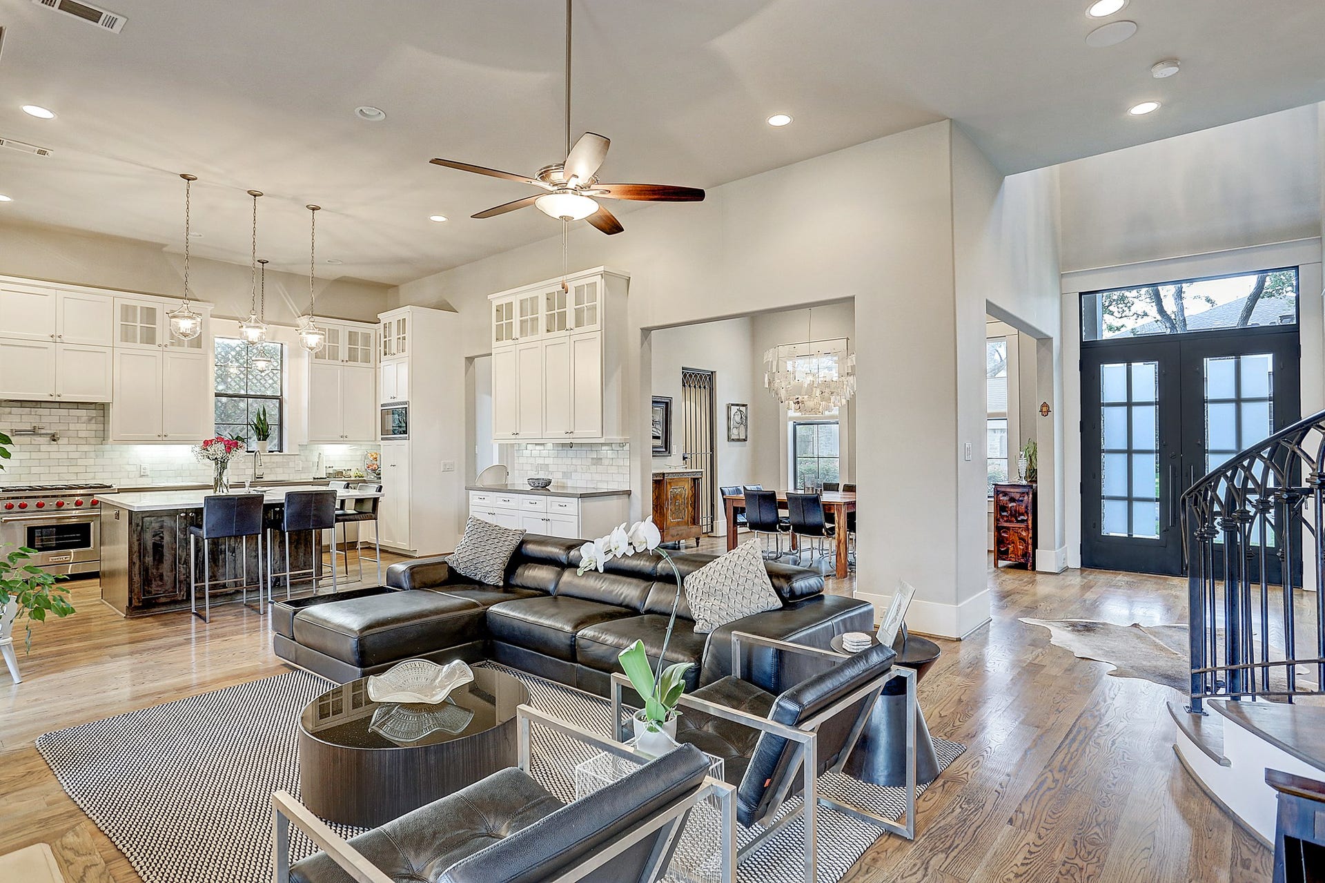 First floor of the home has a very open floor plan.
