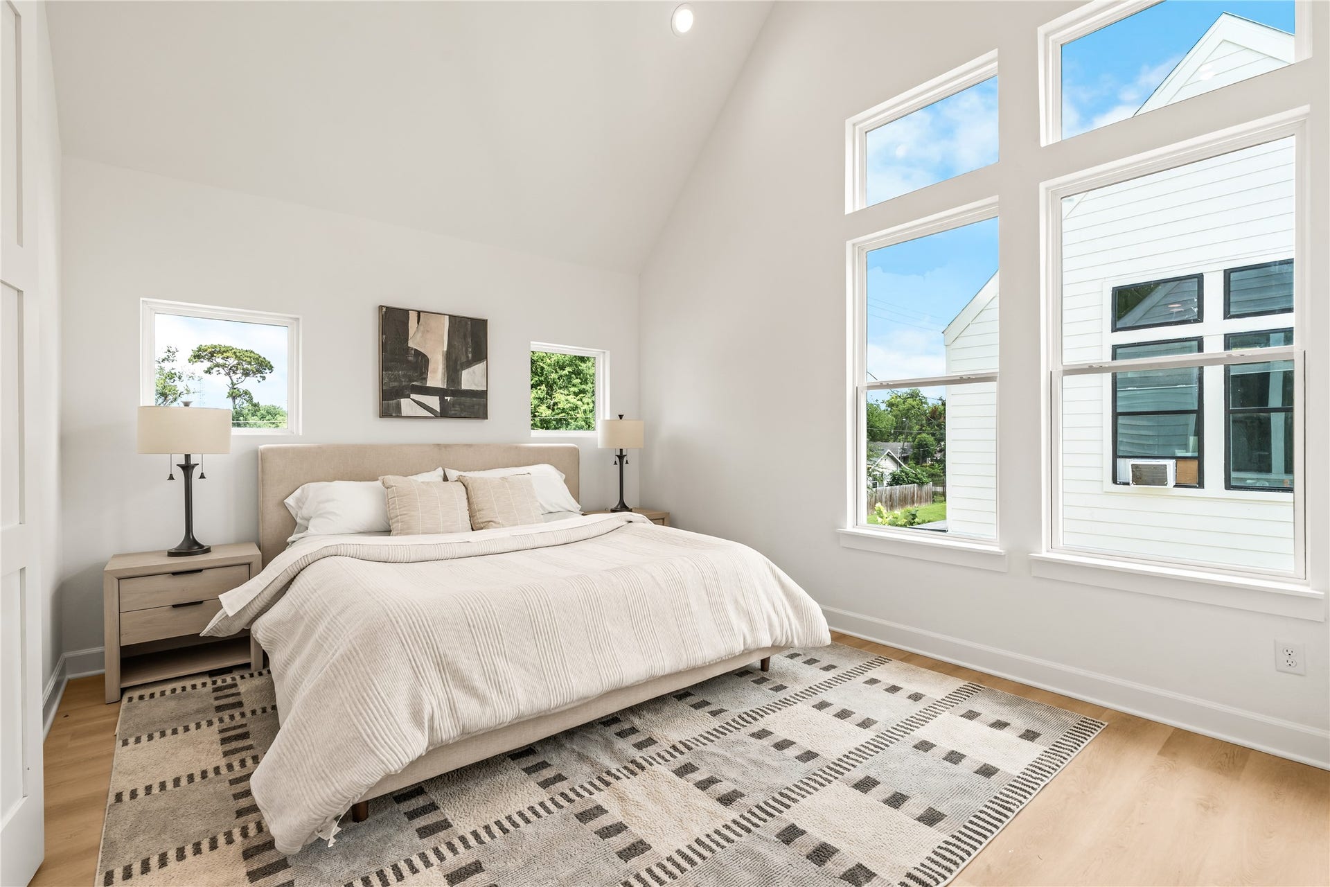 7432 & 7444 Tremper Street, Houston, TX 77020 Vaulted ceilings, deliberate window placement natural light engineered into the primary suite