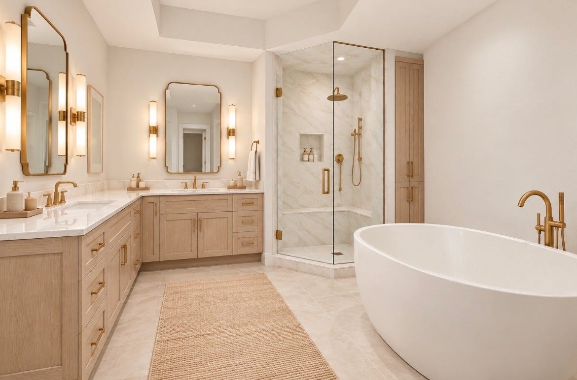 13723 Taylorcrest Road, Houston, TX 77079 Virtually reimagined primary bath for inspirational purposes only