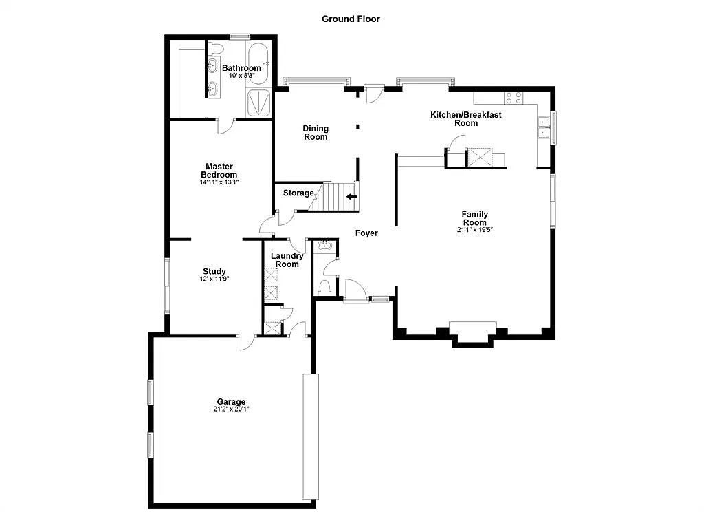 4411 Deerfield Village Drive, Houston, TX 77084 Downstairs floor plan