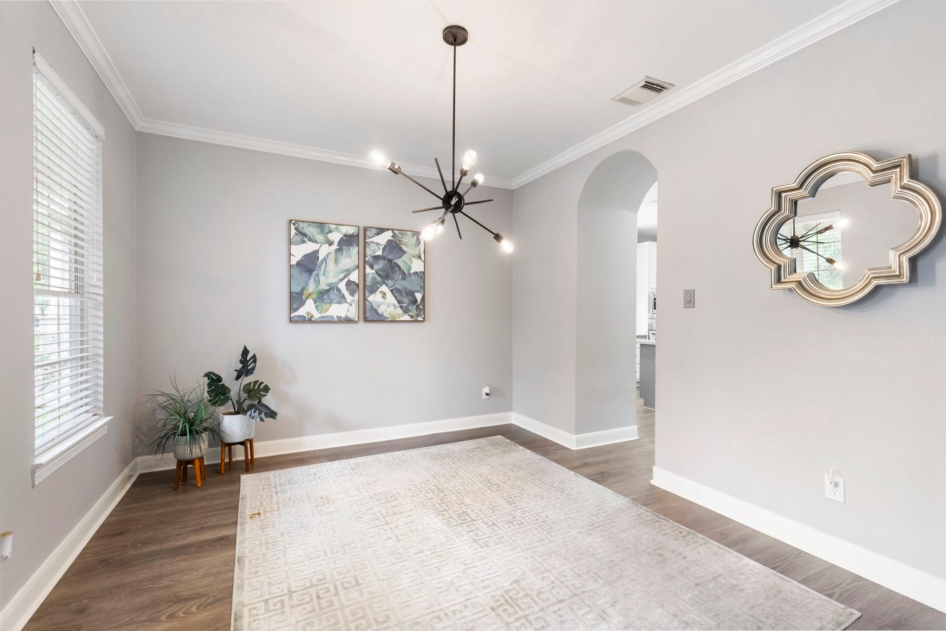 130 S Arrow Canyon Circle, The Woodlands, TX 77389 Formal dining room at the front of the house connects seamlessly with the kitchen