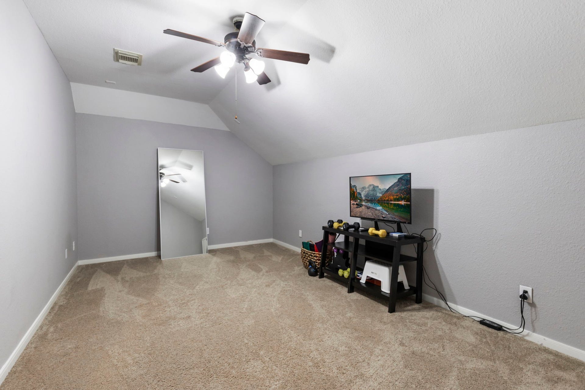 130 S Arrow Canyon Circle, The Woodlands, TX 77389 Media room which could be used as a home gym!