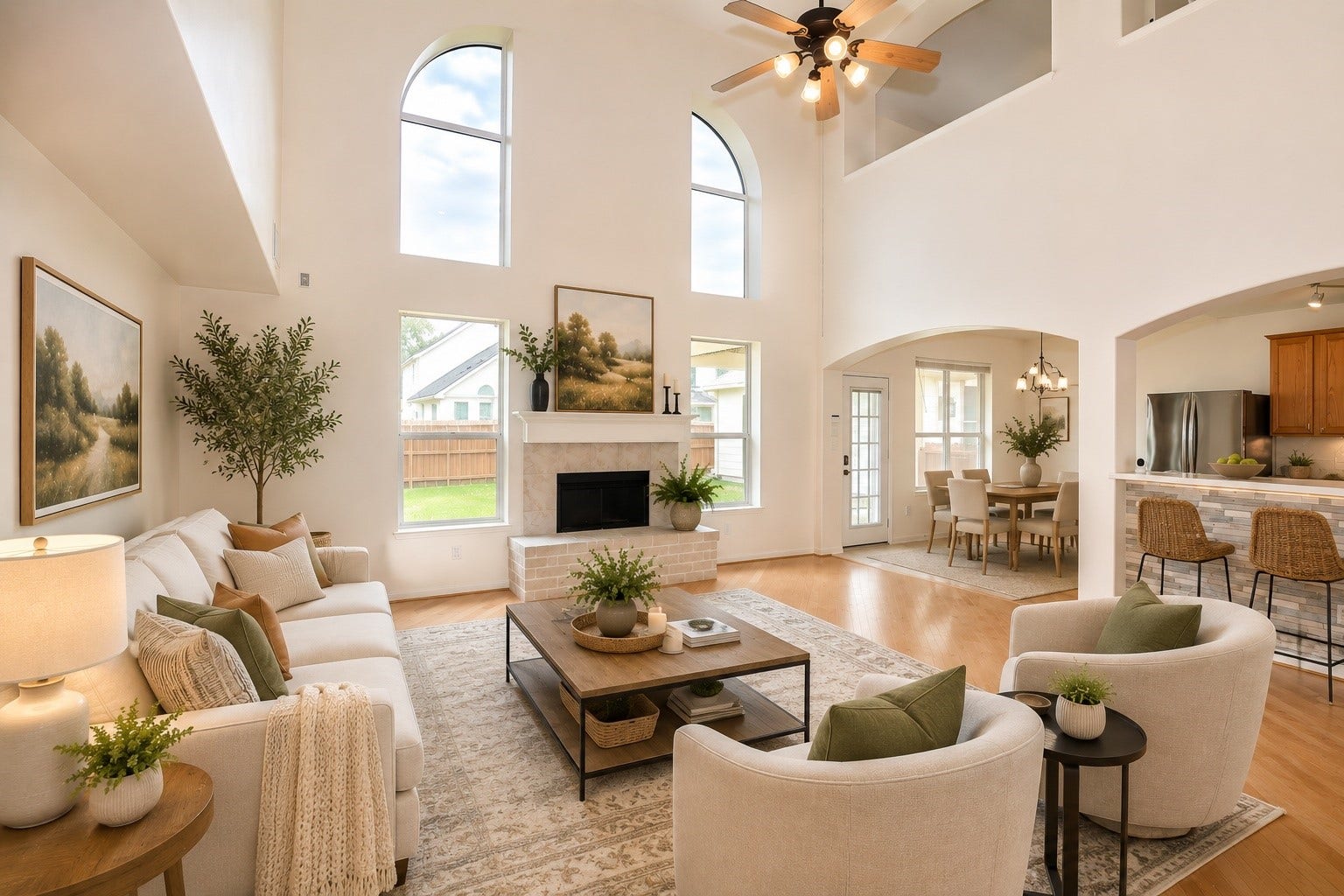 3612 Fir Hollow Way, Pearland, TX 77581 Staged main family room.