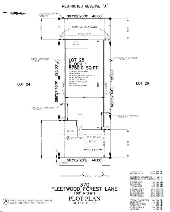 366 Fleetwood Forest Lane, Montgomery, TX 77356 366 Fleetwood Forest Lane Preliminary Plot Plan