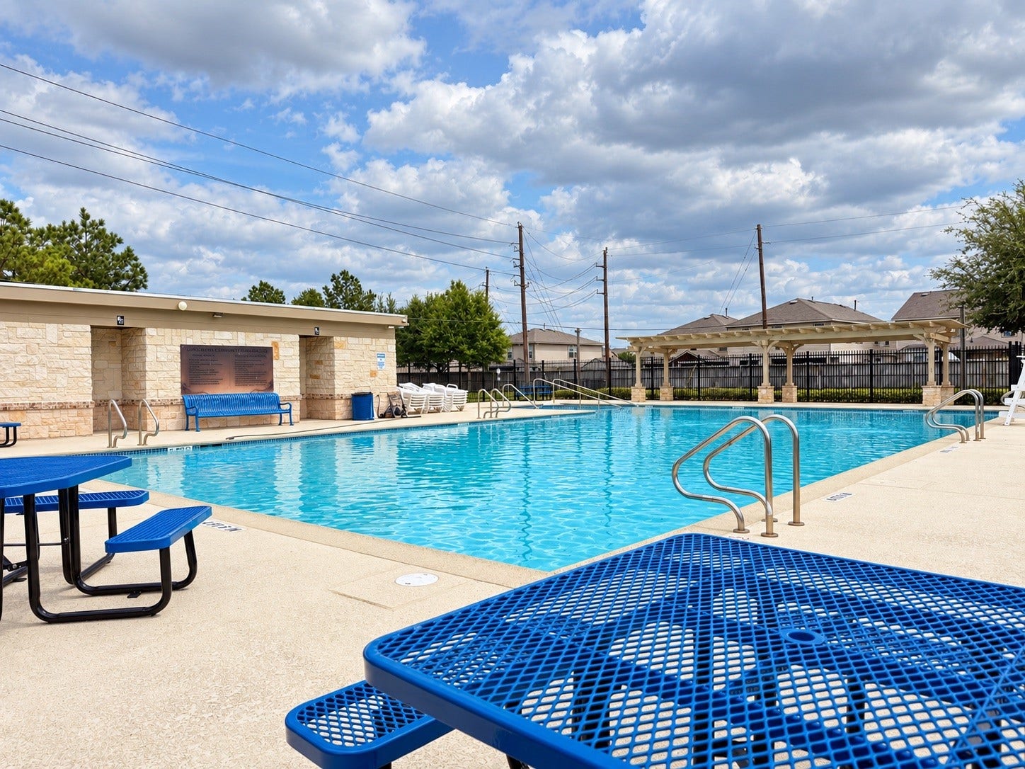 7323 Parkland Manor Drive, Cypress, TX 77433 Community Pool | Gated Swimming Pool with Covered Seating Areas
